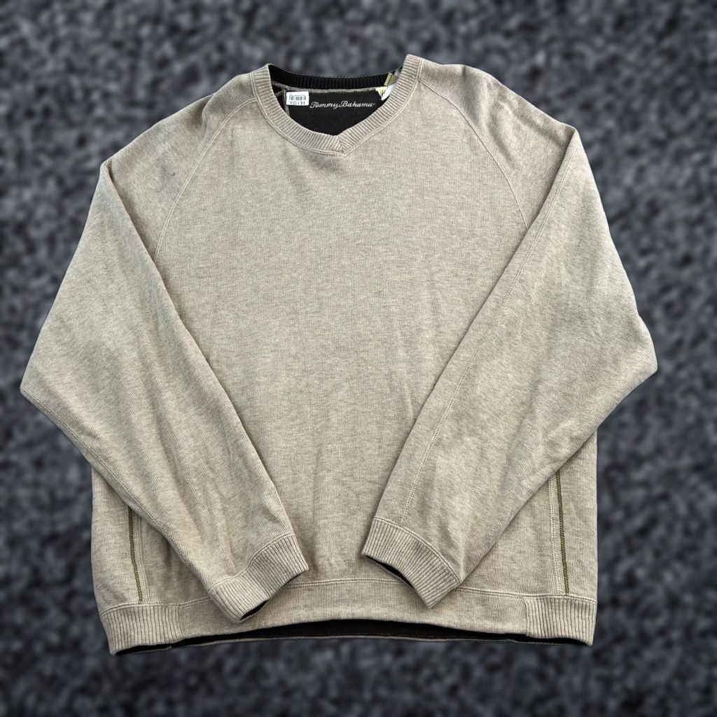 Tommy Bahama Tommy Bahama Sweater Mens Large Beige Long Sleeve Knit Pullover Adult Size US L / EU 52-54 / 3 - 1 Thumbnail