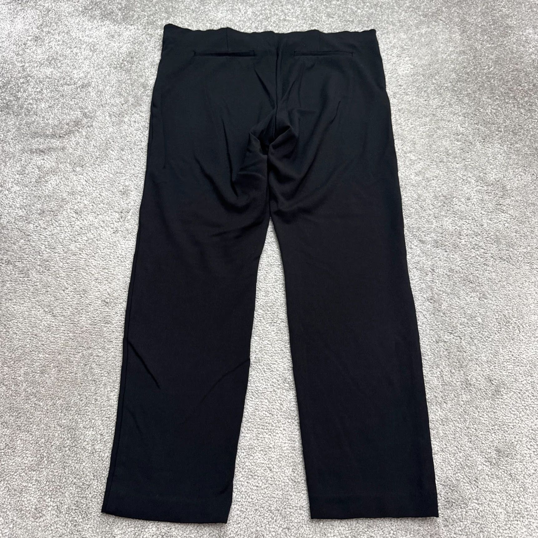Adrianna Papell Adrianna Papell Pants Womens 14 Black Mid Rise Stretch Straight Dress Pants Size 36" / US 14 / IT 50 - 2 Thumbnail