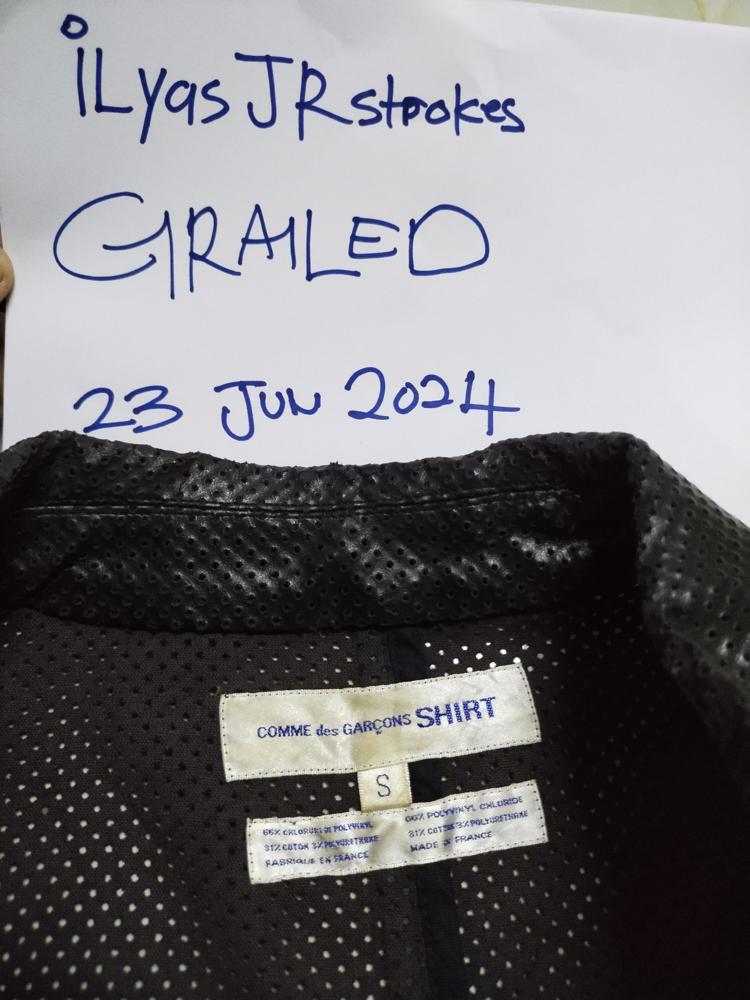 Comme des Garcons Vtg 00's Spring Summer Collection Faux Leather Jacket Rider Size US S / EU 44-46 / 1 - 22 Thumbnail