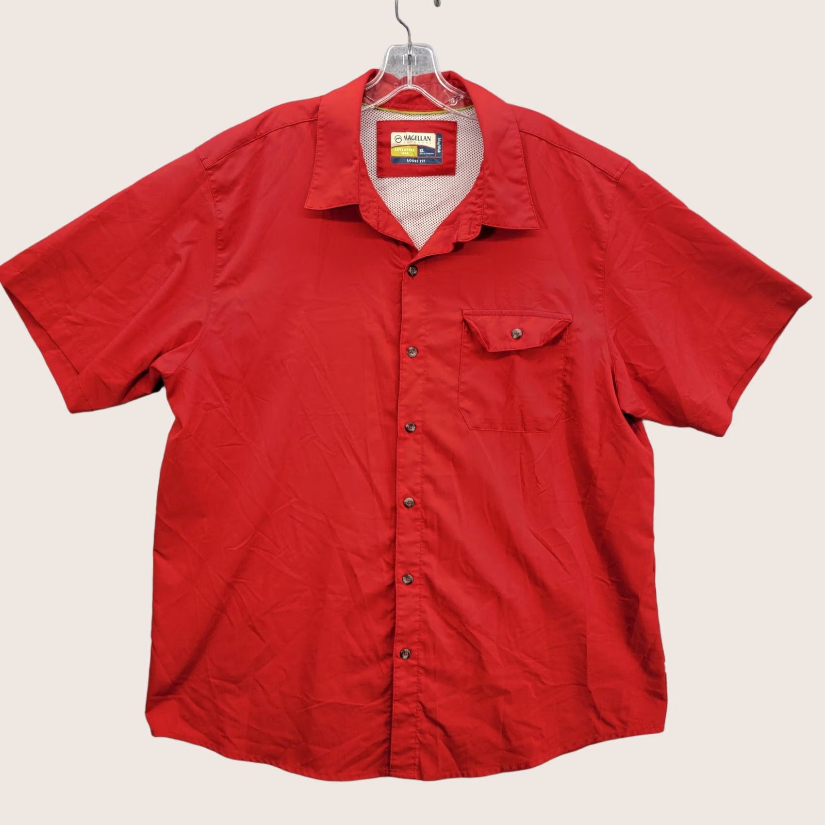 Vintage Magellan shirt Mens XL Fishing Red Angler Fit Mag Wick Pocket Vented Size US XL / EU 56 / 4 - 1 Thumbnail