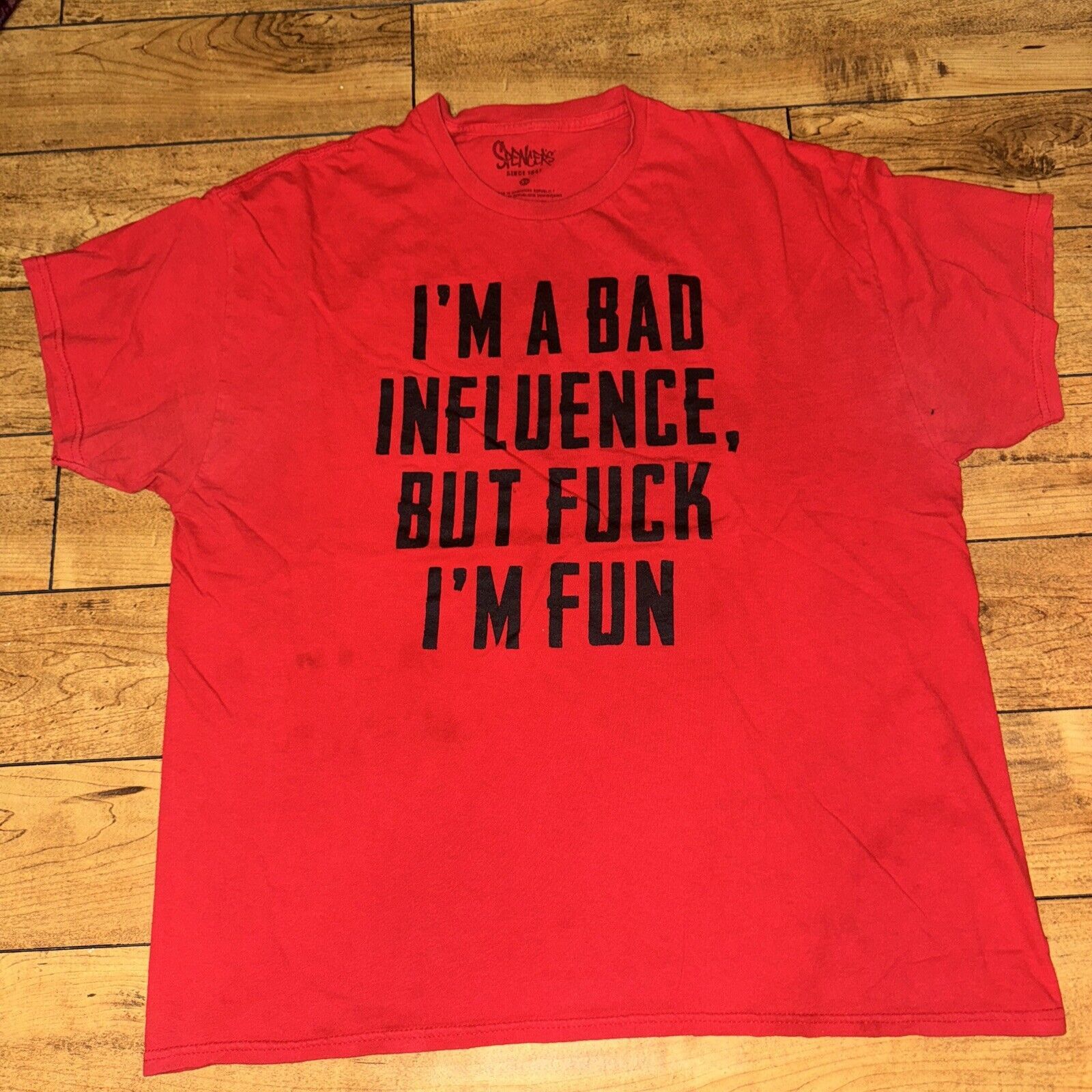 Revenge Spencer’s Humor T-Shirt Red XL 23x27 Y2K Bad Influence Size US XL / EU 56 / 4 - 1 Thumbnail