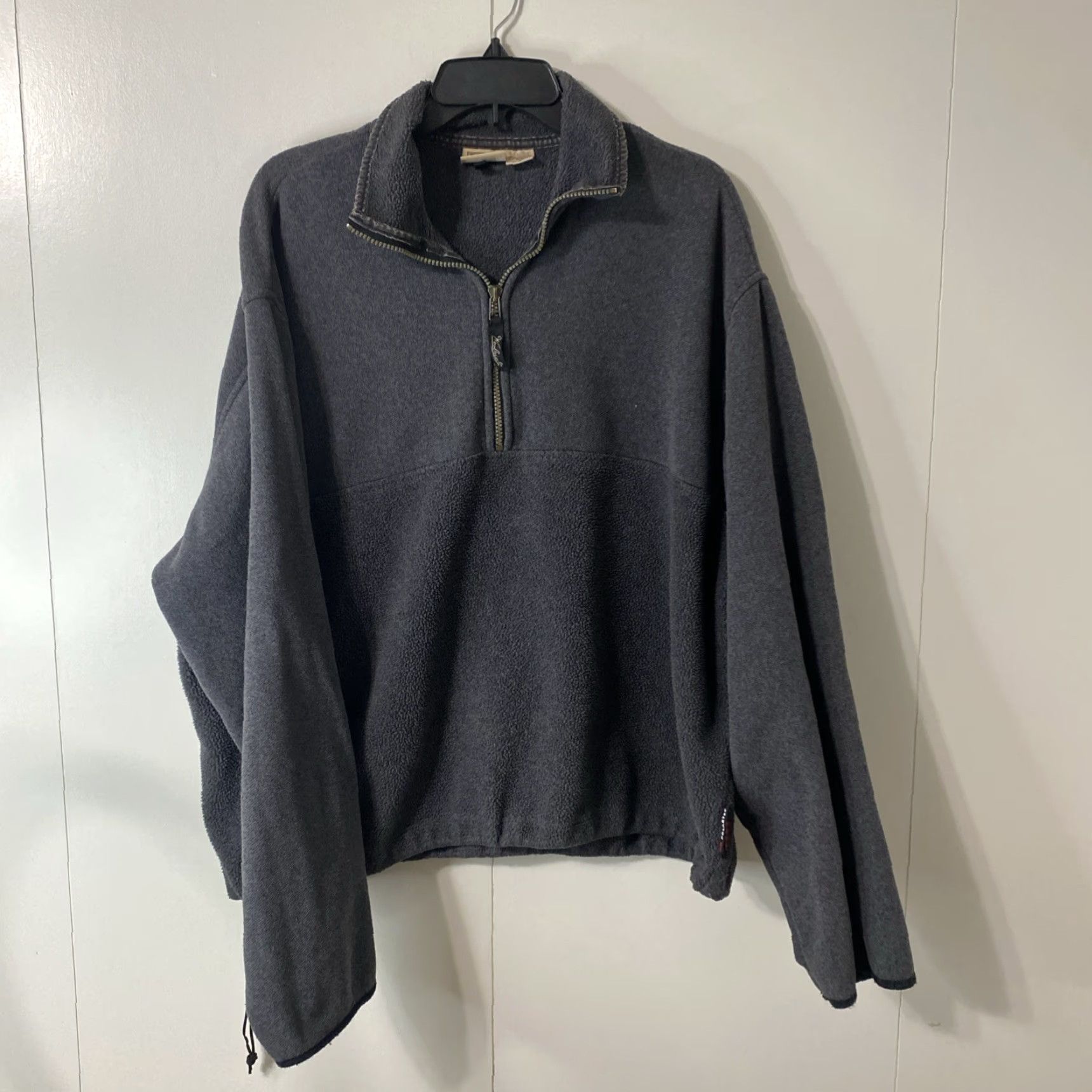 Vintage Woolrich Jacket Mens Large Half Zip Black Polyester Fleece Outdoor 1/2 Zip Insulated Stand-Up Collar Casual Winter Size US L / EU 52-54 / 3 - 7 Thumbnail