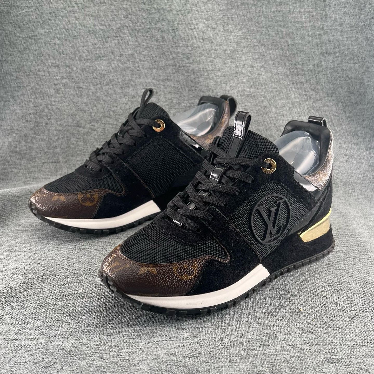 Louis Vuitton LV RunAway Black Monogram Sneakers Size US 4.5 / IT 34.5 - 1 Thumbnail