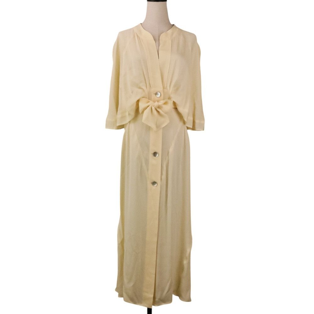 Other Other PHOTOCOPIEU HALVARI CAPE-SLEEVE SHIRT DRESS Silk Dress Textile Dresses DUTY FREE for USA Size ONE SIZE - 1 Thumbnail