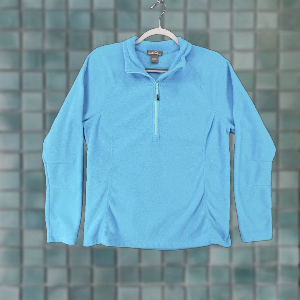 Eddie Bauer Eddie Bauer Pullover Womens Large Lon Sleeve Fleece 1/4 Zip Blue Size L / US 10 / IT 46 - 1 Thumbnail