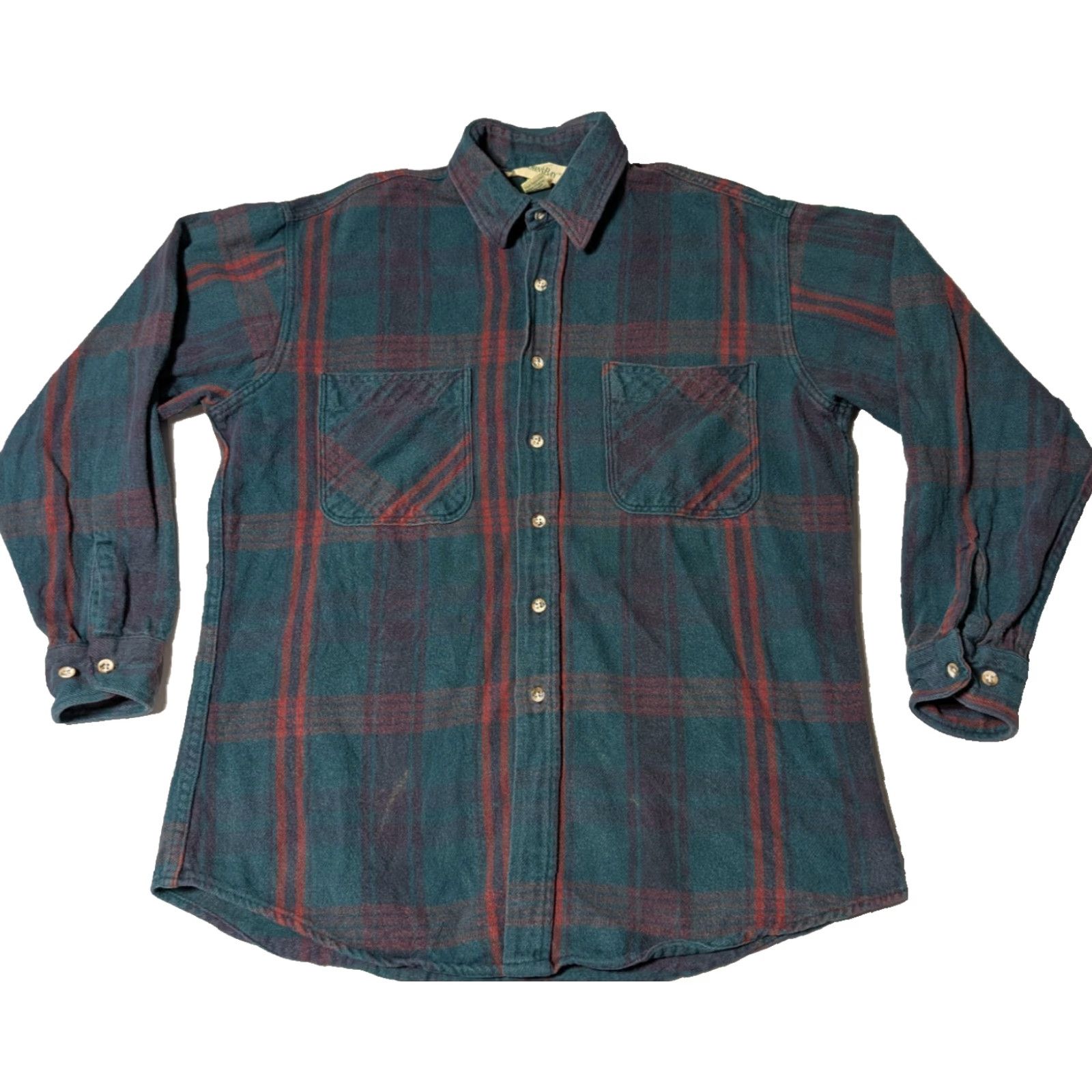 Vintage VINTAGE ST JOHN'S BAY Men LARGE-TALL Green Plaid HEAVYWEIGHT FLANNEL Shirt St John'S Bay Mens L Tall Green Plaid Heavyweight Flannel Shirt Size US L / EU 52-54 / 3 - 2 Thumbnail