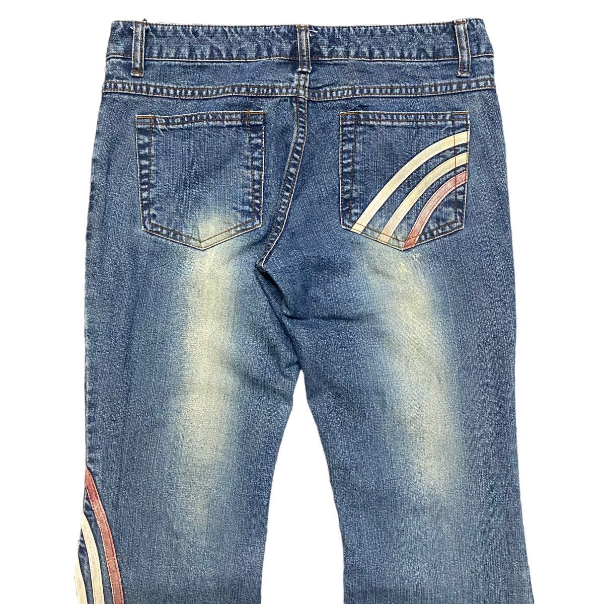 Japanese Brand Super Flare🔥 ALGONQUINS Hypnotic Denim Flare Jeans Size 28" / US 6 / IT 42 - 11 Thumbnail
