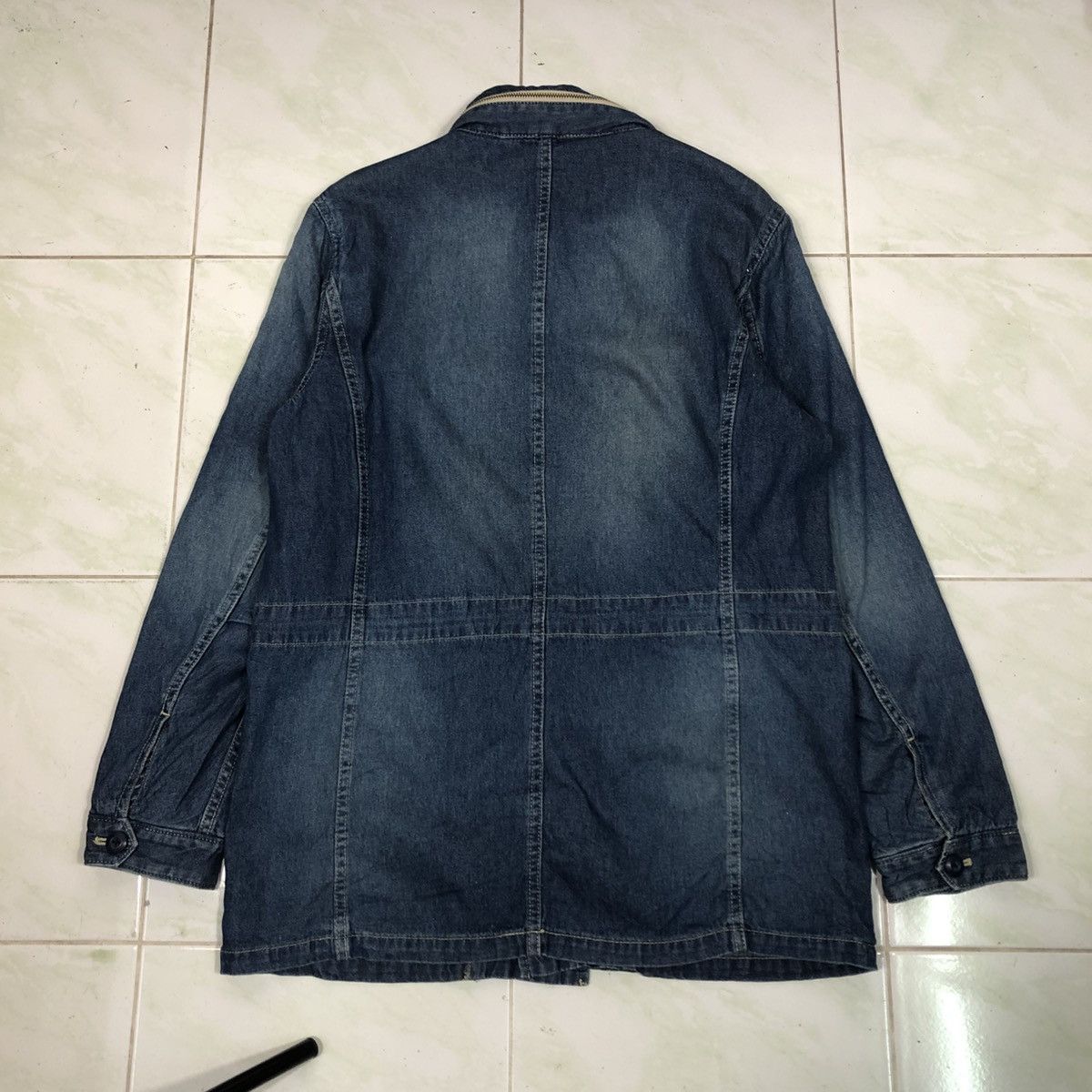 Avirex 💥VINTAGE DENIM BIKER JACKET AVIREX USN MILITARY Size US L / EU 52-54 / 3 - 2 Thumbnail