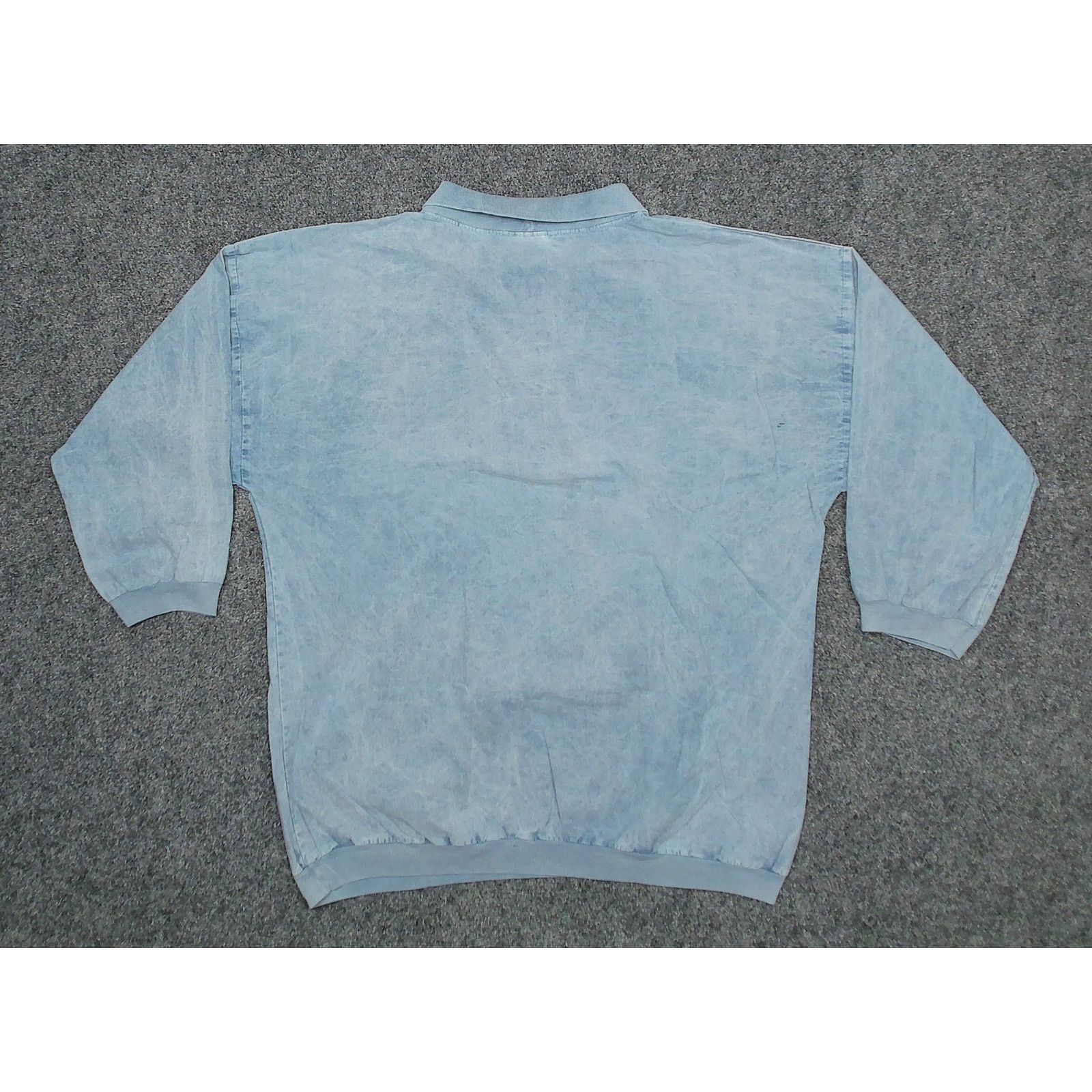 Vintage 90s Oarsman Alaska Wolf Ombre Knit Polo 3/4 Sleeve Boxy XXL Size US XXL / EU 58 / 5 - 4 Thumbnail