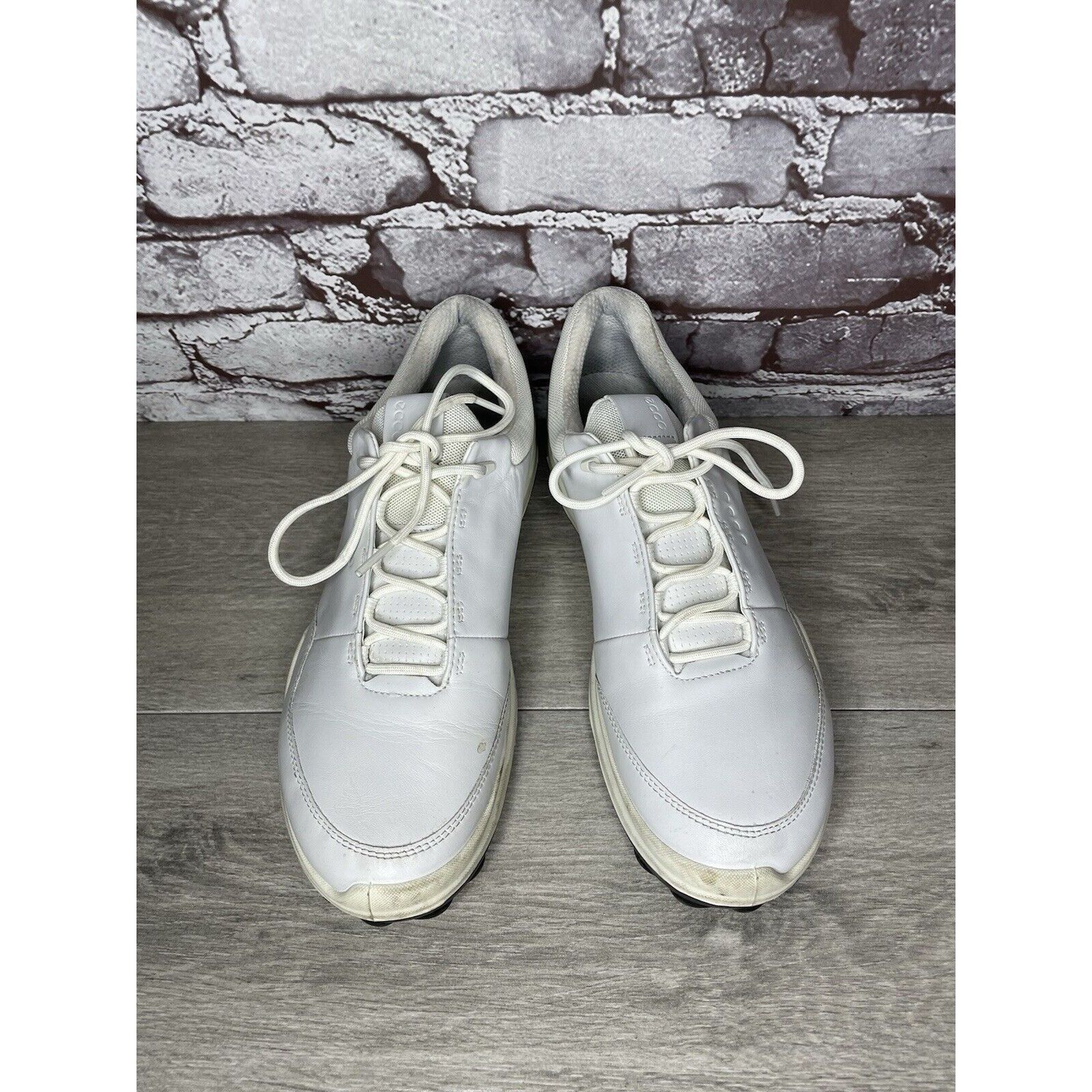 Ecco ECCO White Leather Lace Up Casual Spikeless Golf Shoes Men S Size US 9 / EU 42 - 14 Thumbnail