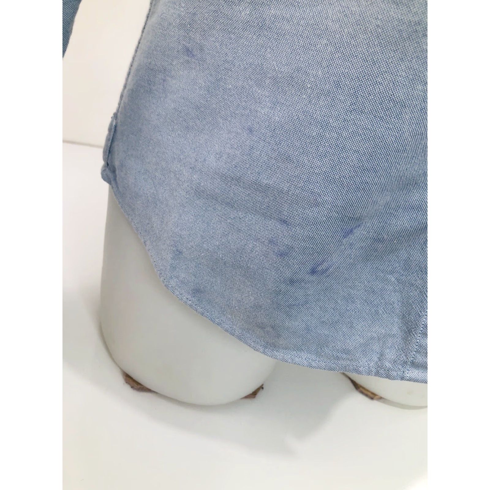 Allsaints ALLSAINTS Embroidered Logo Mens XS Shirt - FLAW Blue, Button-Up, Long Sleeve, Regular, Embroidered Logo, 90s? Size US XS / EU 42 / 0 - 4 Thumbnail