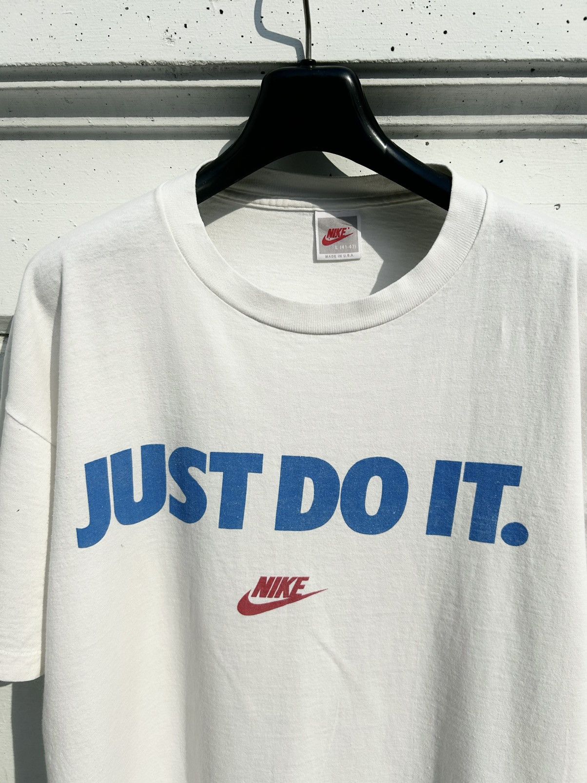 Nike × Vintage Vintage Nike Just do it 1980 Graphic shirts Size US L / EU 52-54 / 3 - 1 Thumbnail