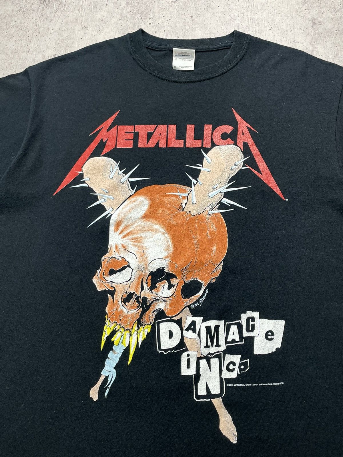 Band Tees × Metallica × Vintage Vintage Metallica Damage Inc Tour 2009 T-Shirt Size US M / EU 48-50 / 2 - 2 Thumbnail