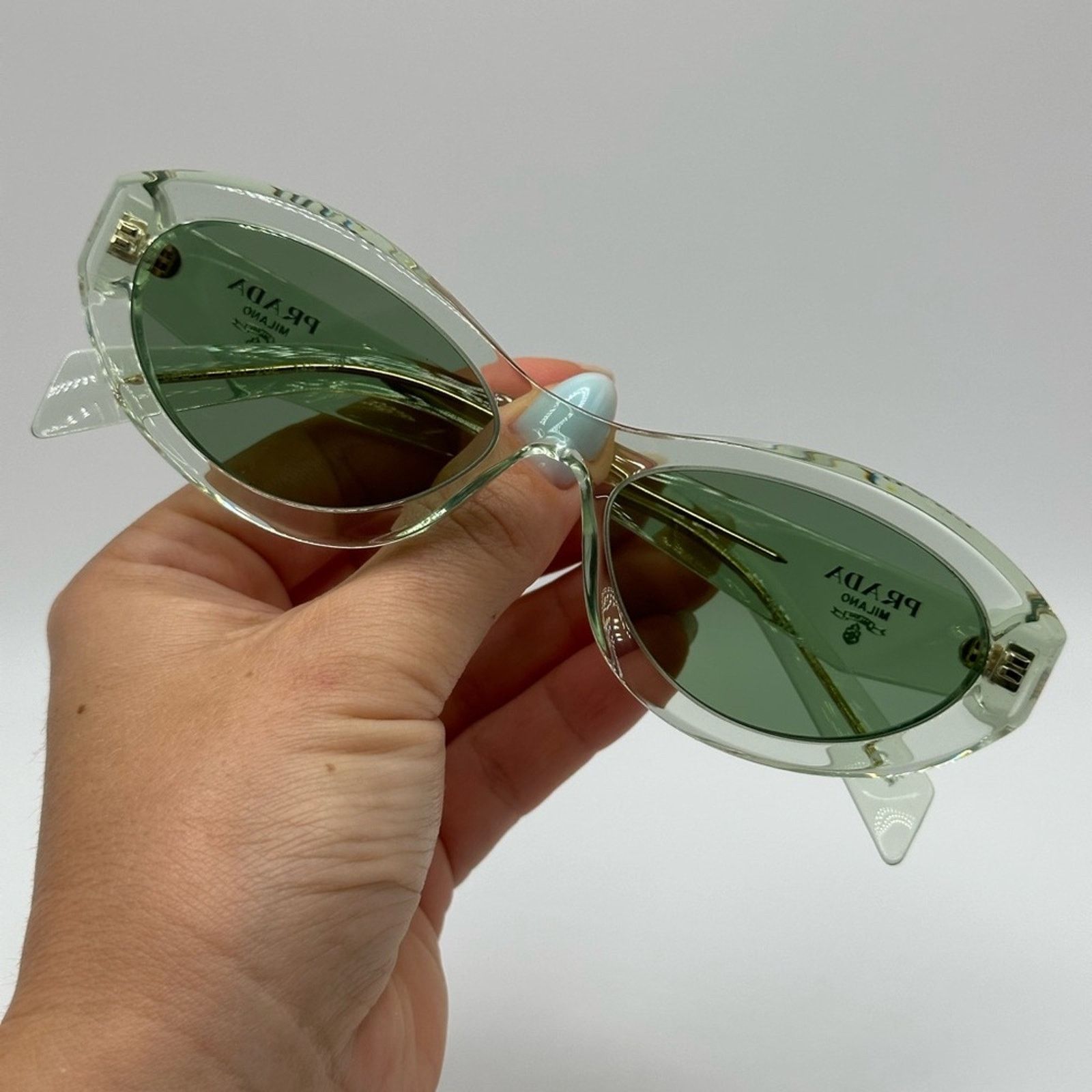 Prada NEW PRADA Symbol PR26ZS 14R20E Transparent Mint/Green Size ONE SIZE - 8 Thumbnail