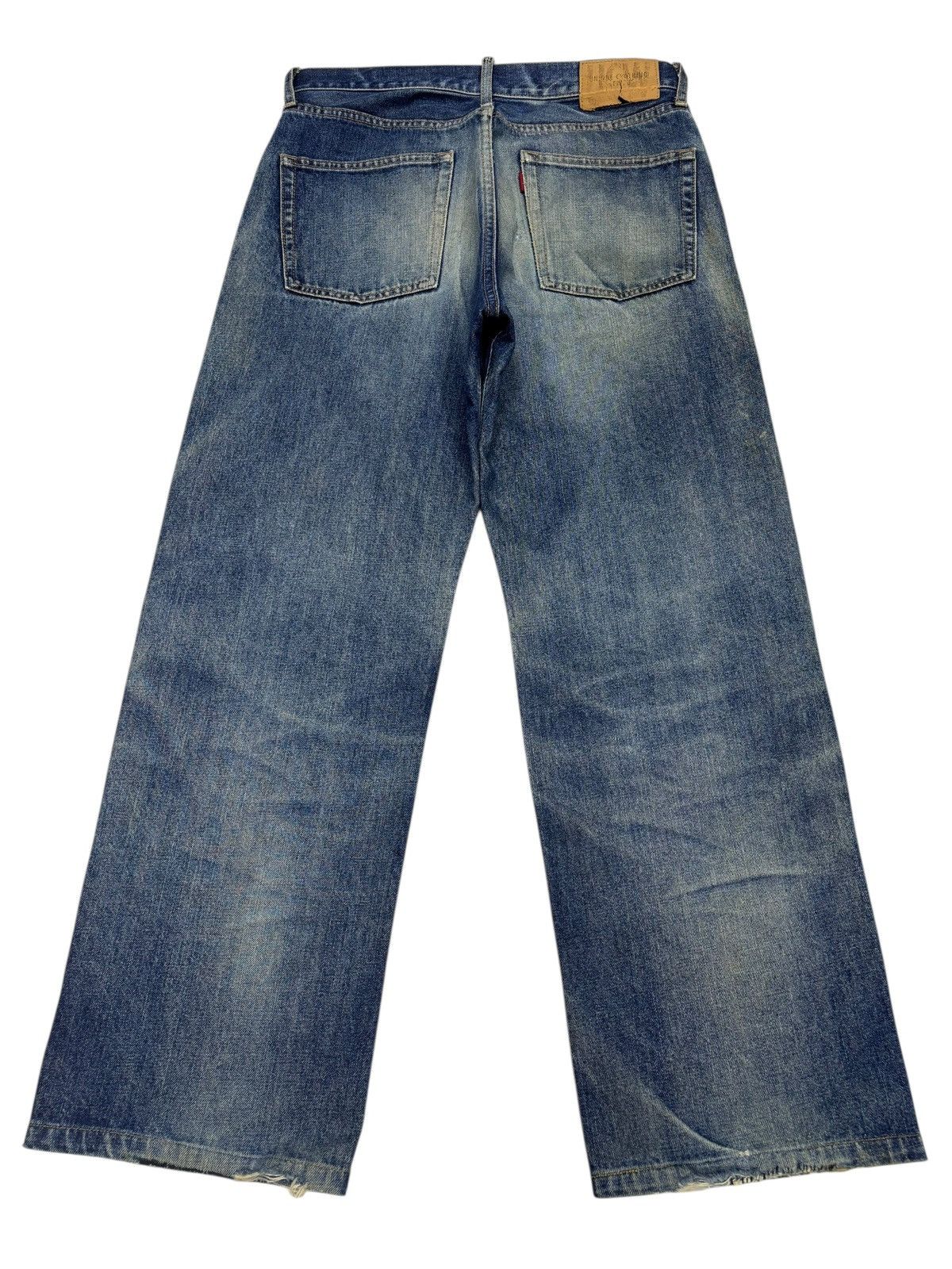 Warehouse 💥BAGGY💥WAREHOUSE UNIQUE CLOTHING SASHIKO STITCH BAGGY JEANS Size US 30 / EU 46 - 2 Thumbnail