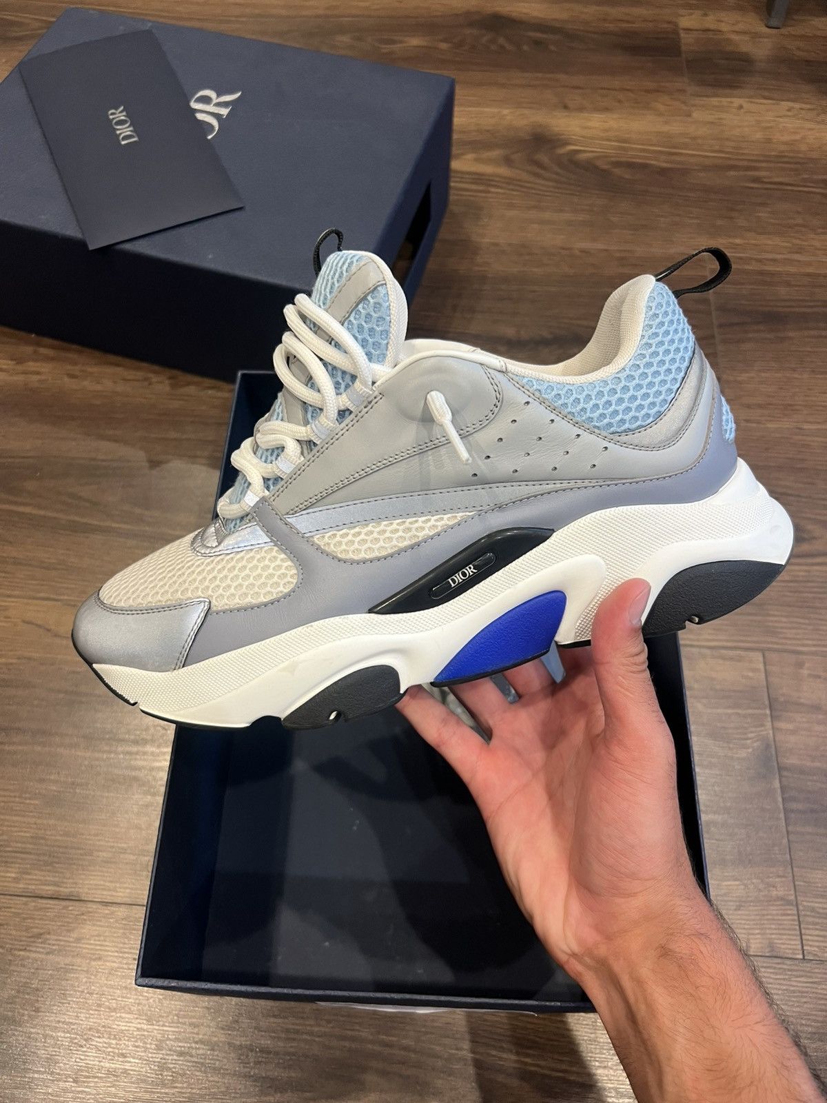 Dior Dior B22 Calf Mesh (Baby Blue) Size US 10 / EU 43 - 1 Thumbnail