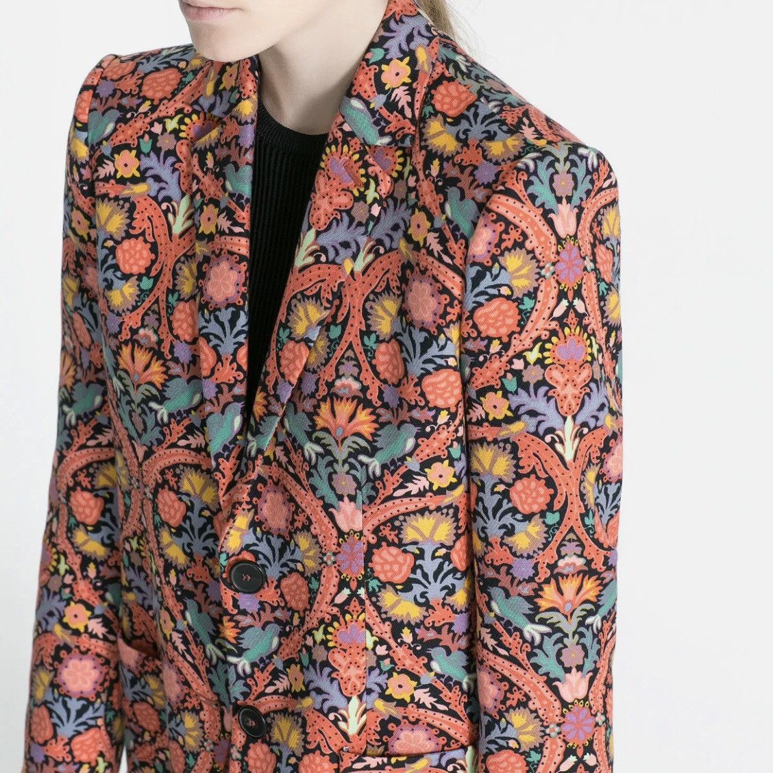Zara Zara Retro Paisley Blazer For Women Size M / US 6-8 / IT 42-44 - 2 Thumbnail
