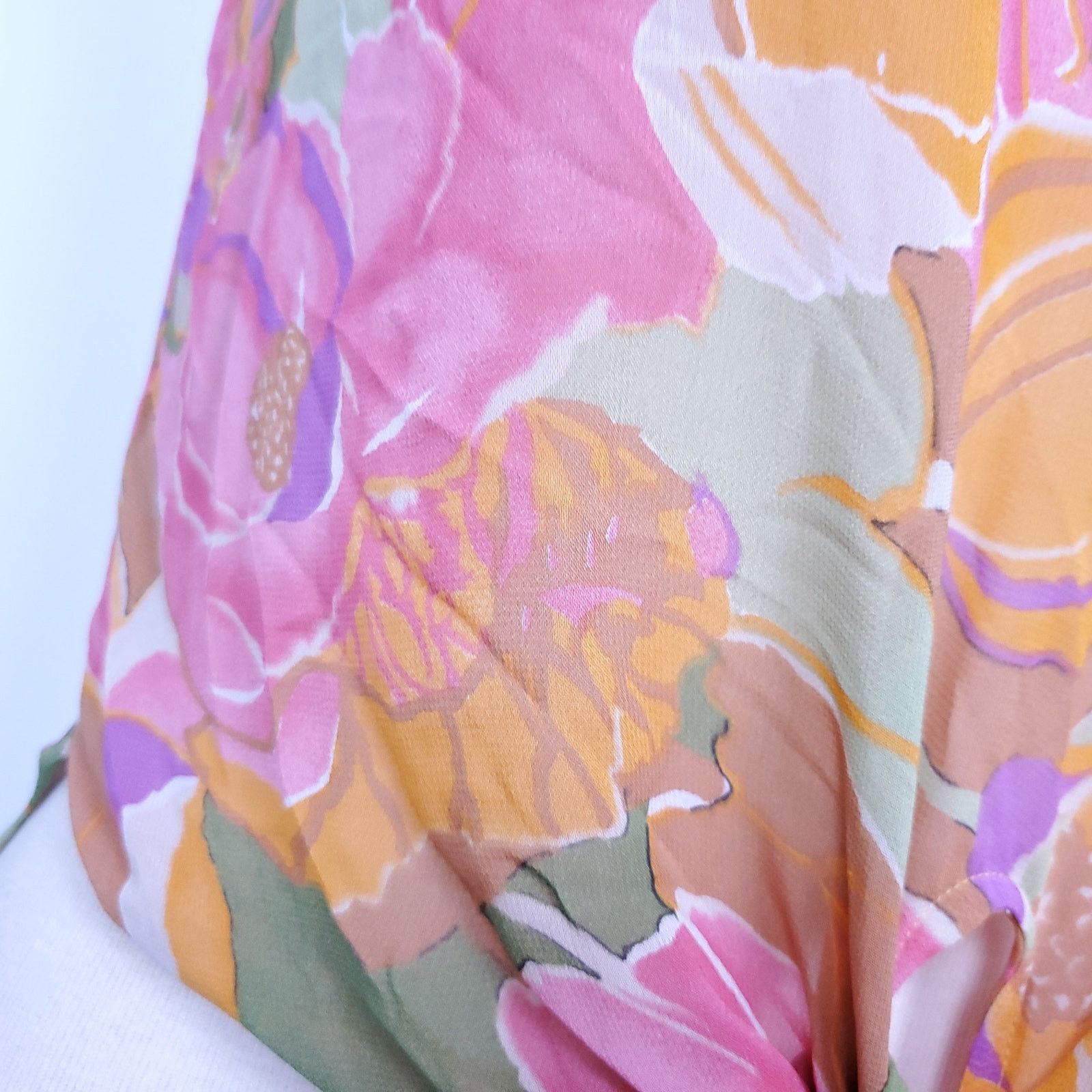Mila Schon Vintage Mila Schön Sheer Tie Sleeveless Top Flower 44 (8) Size M / US 6-8 / IT 42-44 - 4 Thumbnail