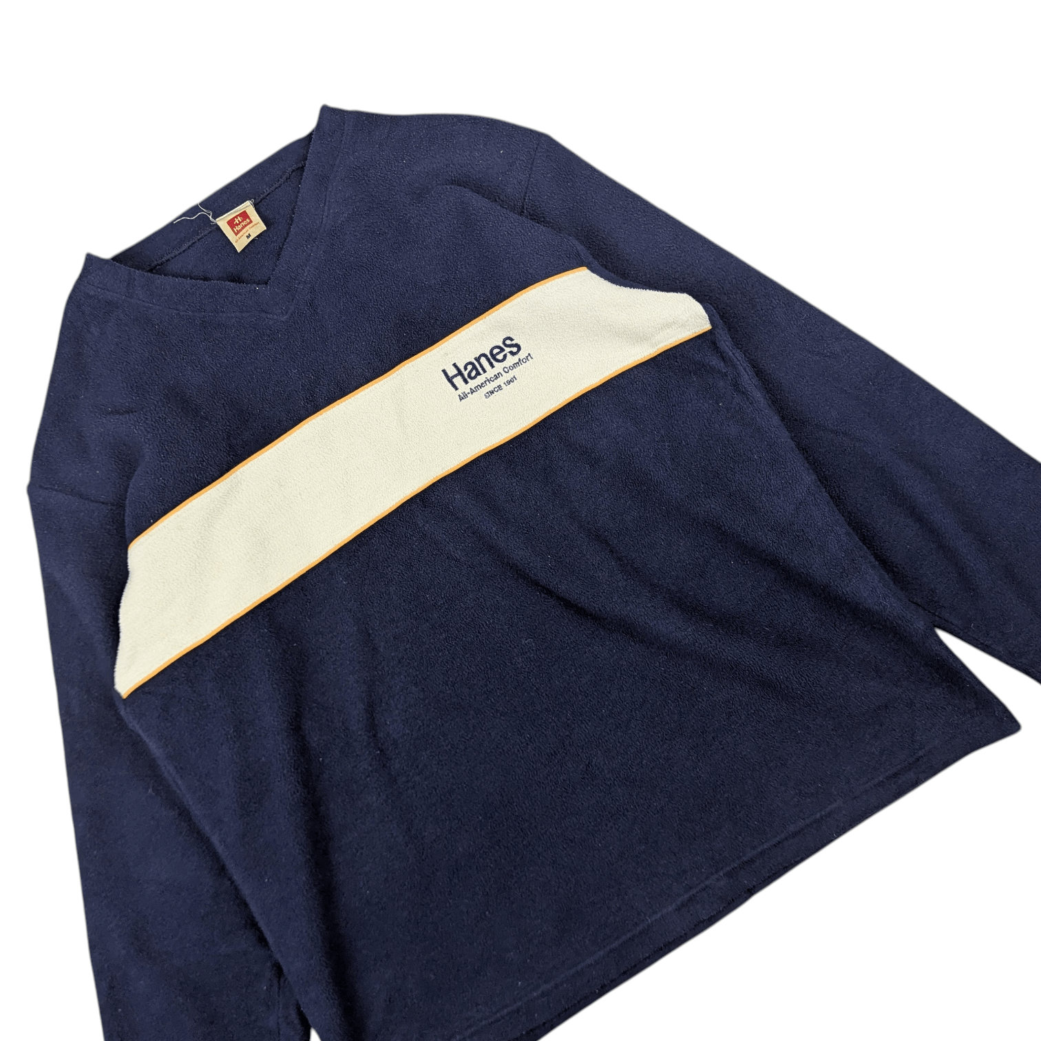 Hanes 2000's HANES Classic Retro Fleece Sweatshirts Pullover Size US M / EU 48-50 / 2 - 5 Thumbnail