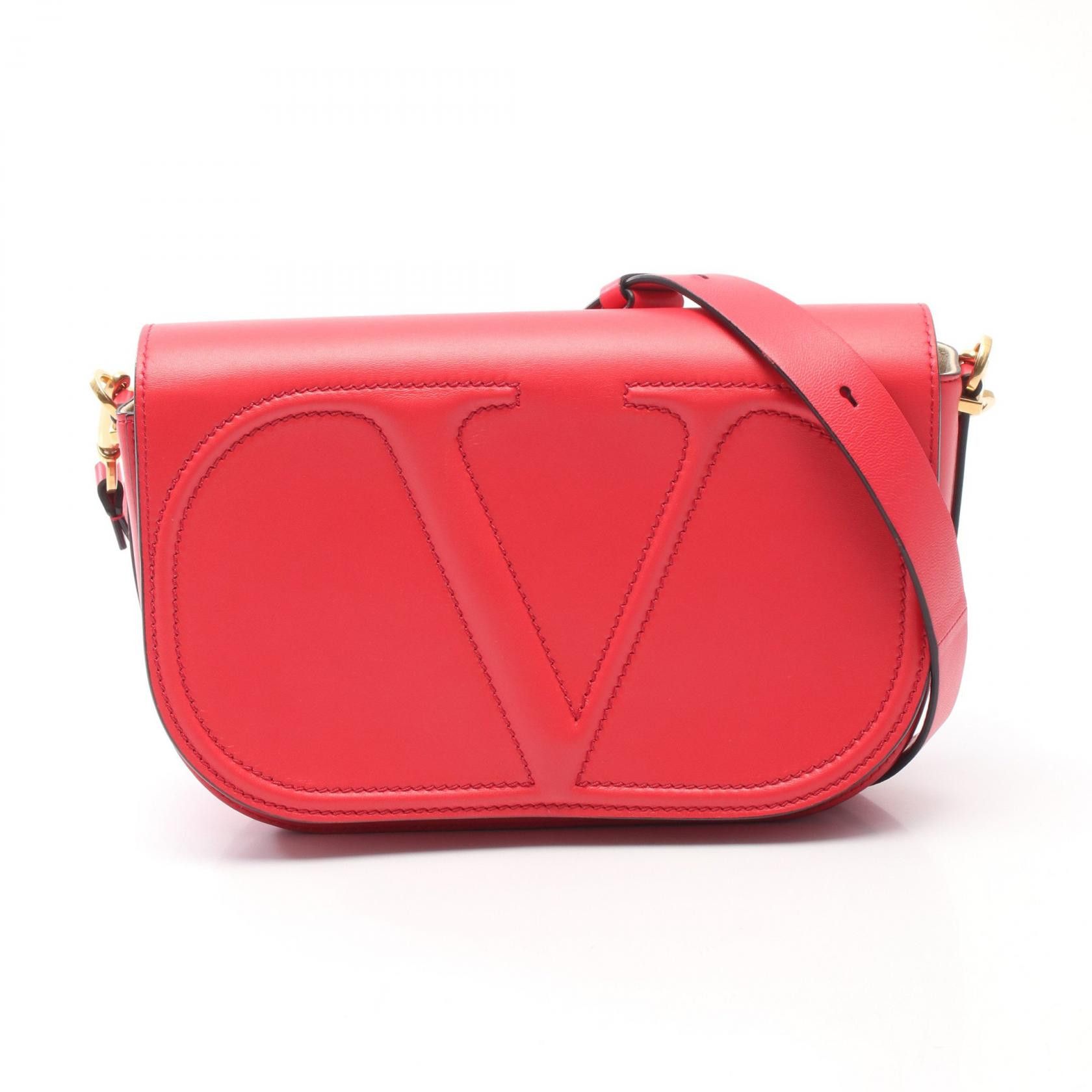 Valentino Valentino Valentino Garavani Walk Vlogo Leather Shoulder Bag Leather Shoulder Bag DUTY FREE for USA Size ONE SIZE - 1 Thumbnail