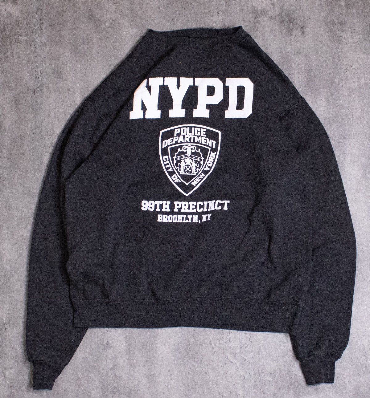 Hanes Hanes NYPD New York Brooklyn Black Boxy Crewneck Sweater Size US L / EU 52-54 / 3 - 3 Thumbnail