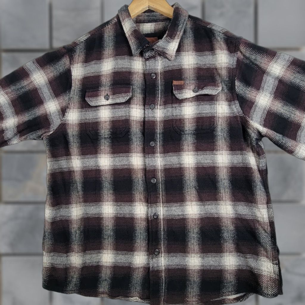 Orvis Orvis Shirt Plaid Heavyweight Long Sleeve Button-Up XL Mens Brown Cotton Flannel Size US XL / EU 56 / 4 - 1 Thumbnail