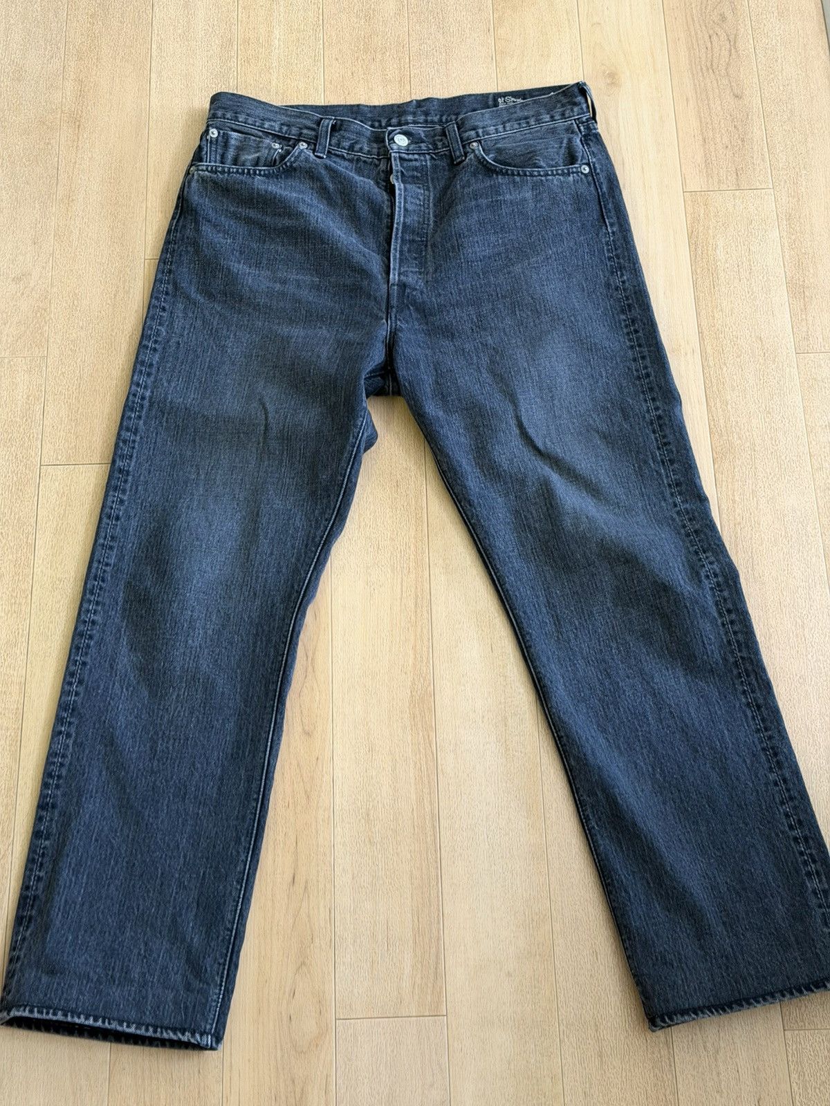 Orslow 105 Selvedge Black Denim Jeans - Size 4