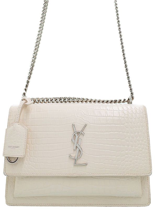 Yves Saint Laurent Paris Sunset Medium Shoulder Bag White