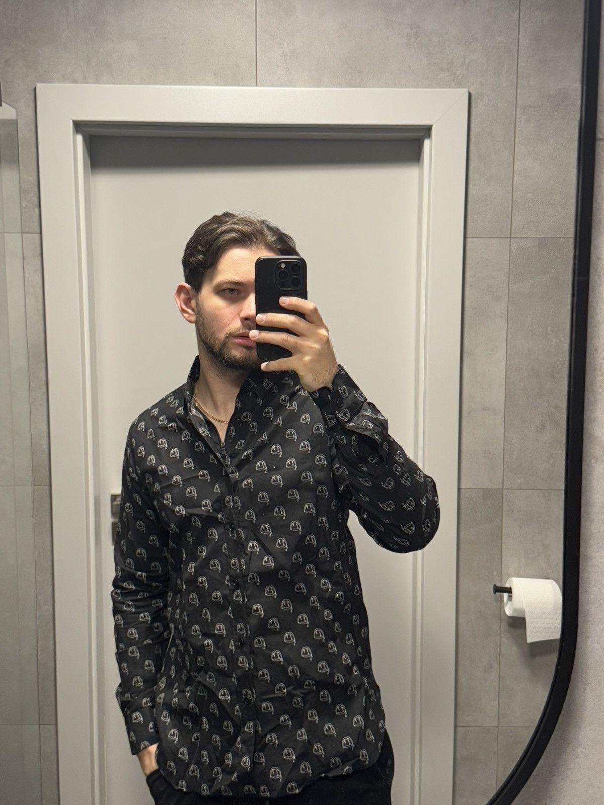 Hedi Slimane × Saint Laurent Paris × Yves Saint Laurent *RARE* Hedi Slimane YSL SLP Saint Laurent Paris Vampir shirt Size US L / EU 52-54 / 3 - 4 Thumbnail