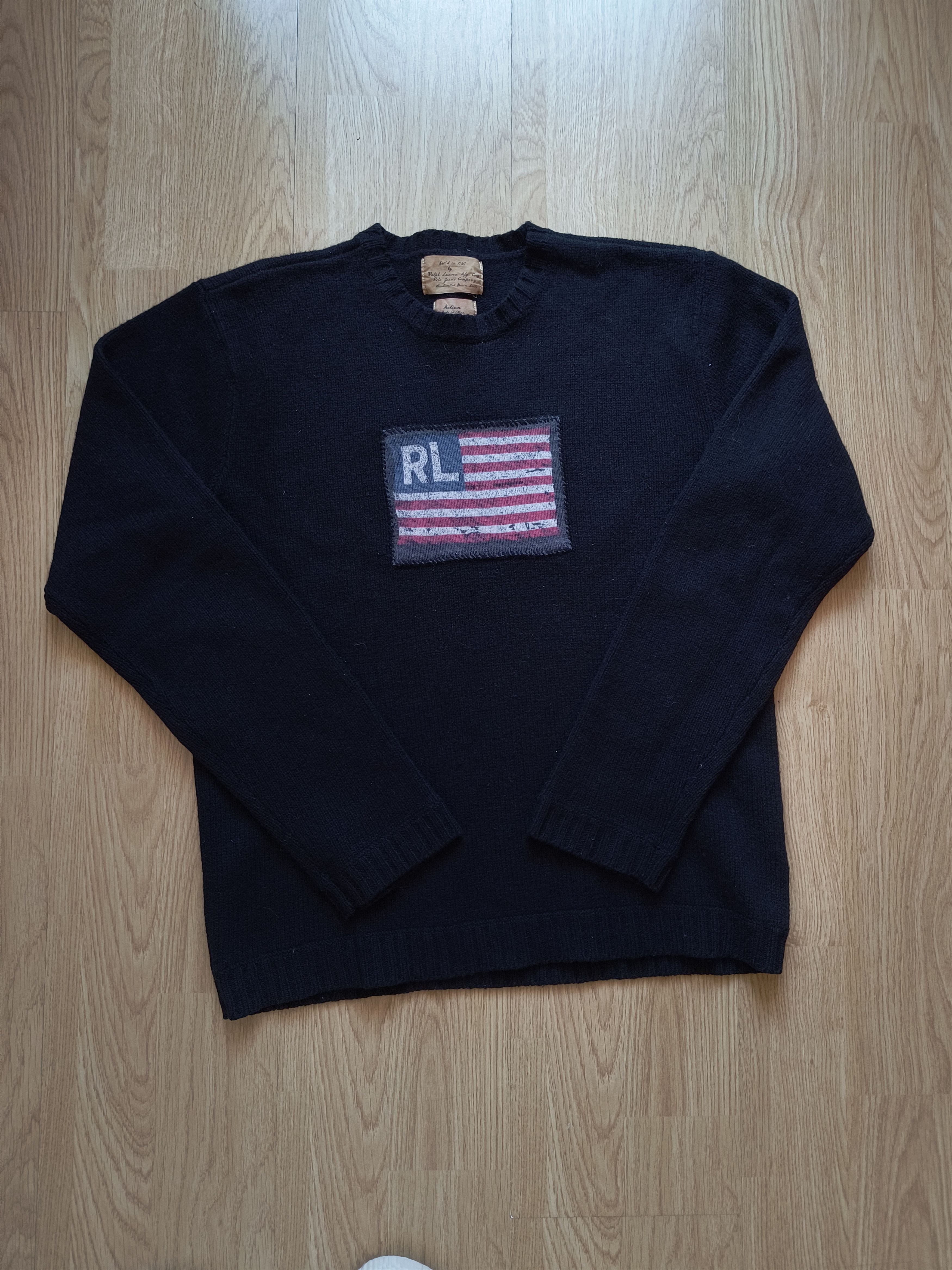 Polo Ralph Lauren Vintage Wool Sweaterknitwear Polo Ralph Lauren USA flag y2k Size US M / EU 48-50 / 2 - 2 Thumbnail