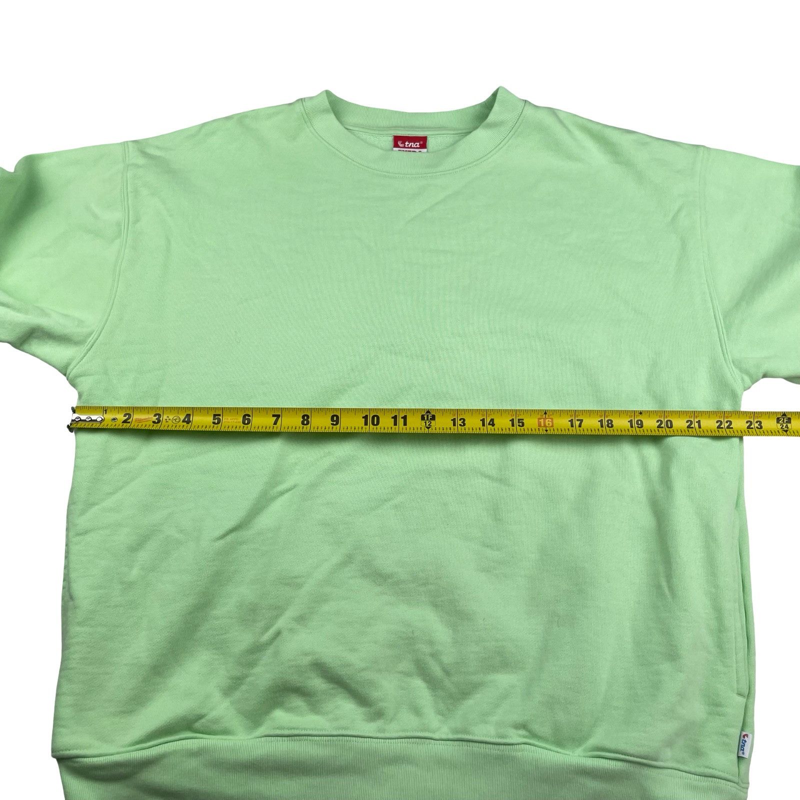 TNA Tna Men's Extra Fleece Crewneck Pullover Sweatshirt Green • Size US L / EU 52-54 / 3 - 8 Thumbnail