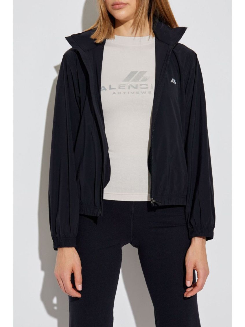 Balenciaga o1tr1nto1125 Activewear Shrunk Windbreaker Jacket in Black Size M / US 6-8 / IT 42-44 - 3 Thumbnail
