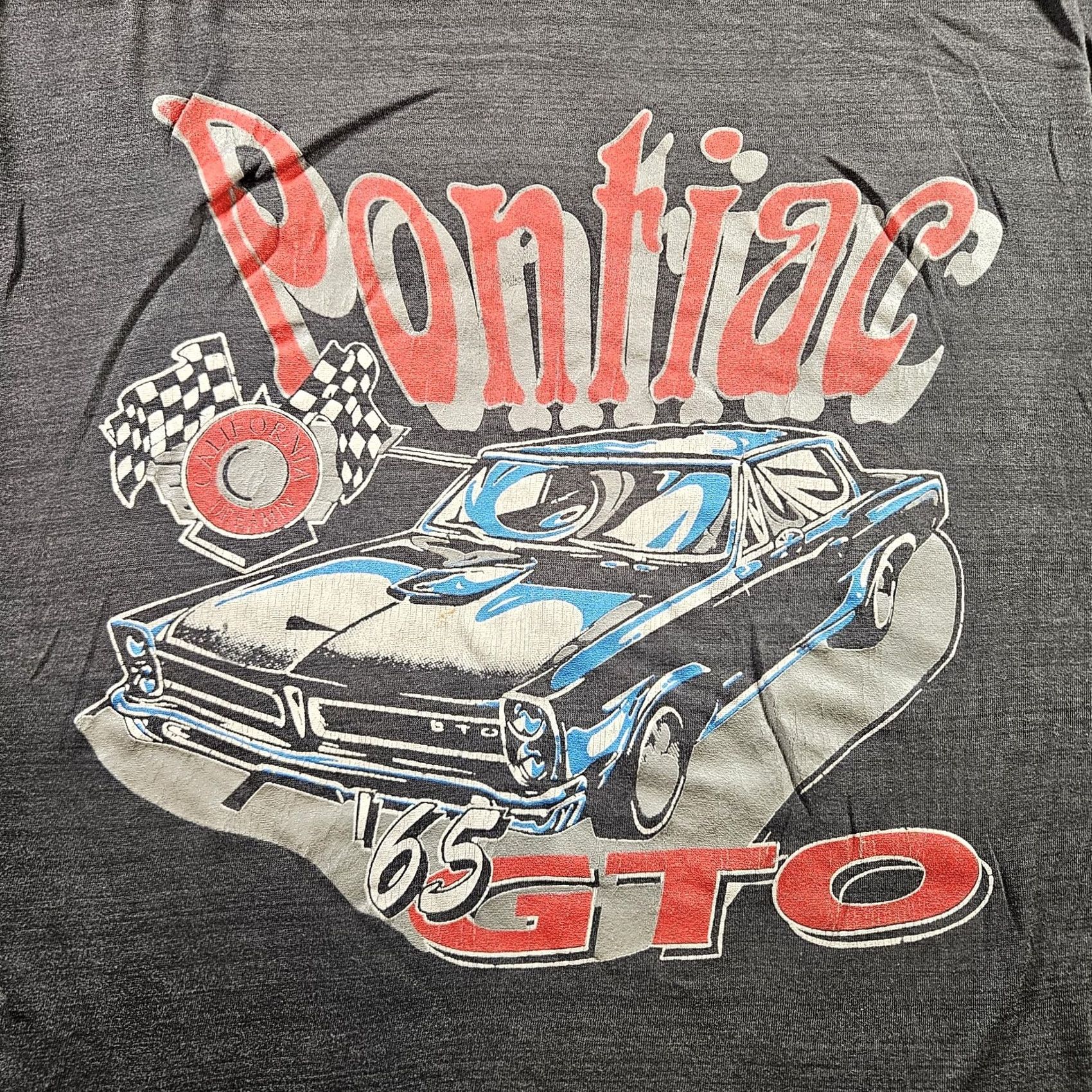 Vintage Pontiac Shirt Mens Large Black 65 GTO Graphic Classic Muscle Car Tee 70s Size US L / EU 52-54 / 3 - 2 Thumbnail