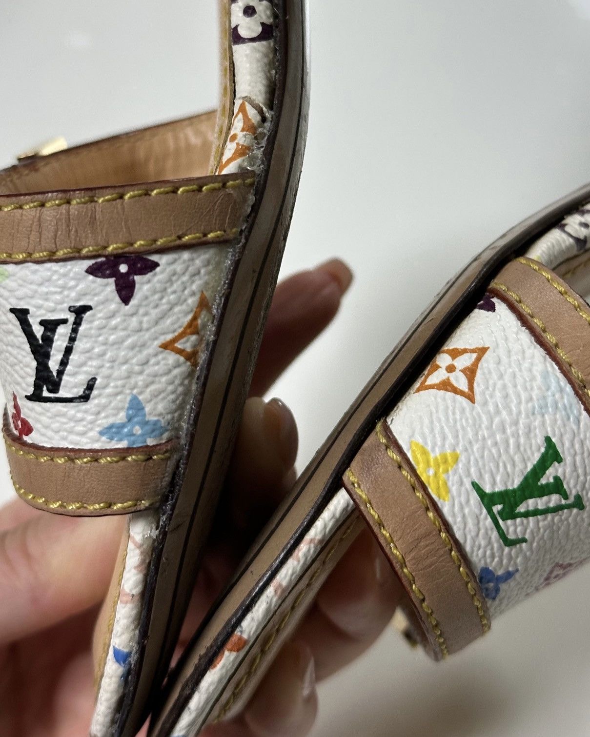 Louis Vuitton LOUIS VUITTON Monogram Leather Sandals Size US 5 / IT 35 - 7 Thumbnail