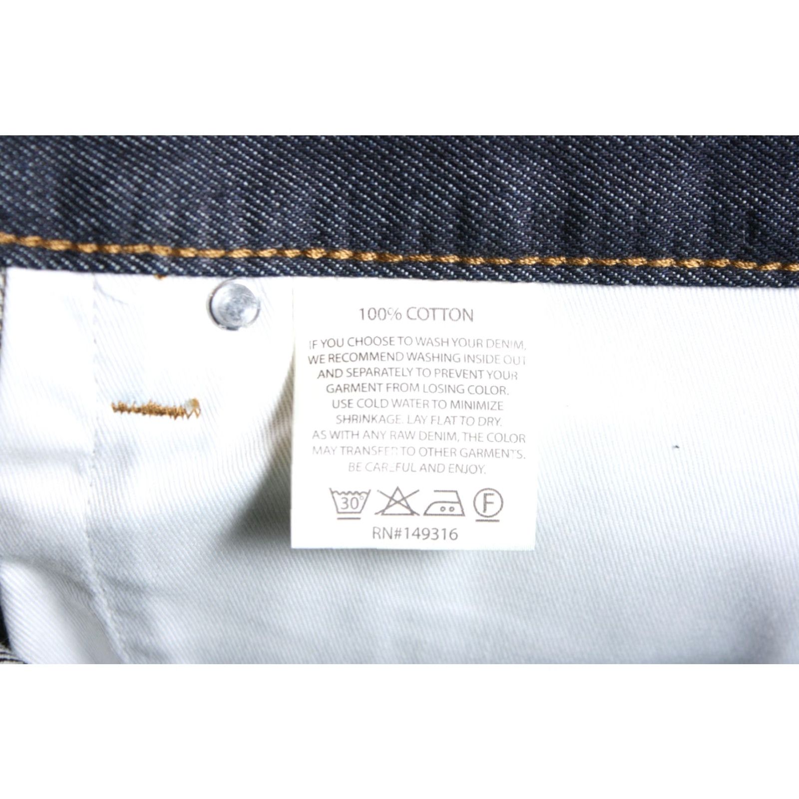 Denime LINE OF TRADE Bespoke Post Straight Leg Denim Jeans Mens 42x34 Blue Cotton Cotton Blend Zip Dark Wash 34 Inseam Jeans Size US 42 / EU 58 - 8 Thumbnail