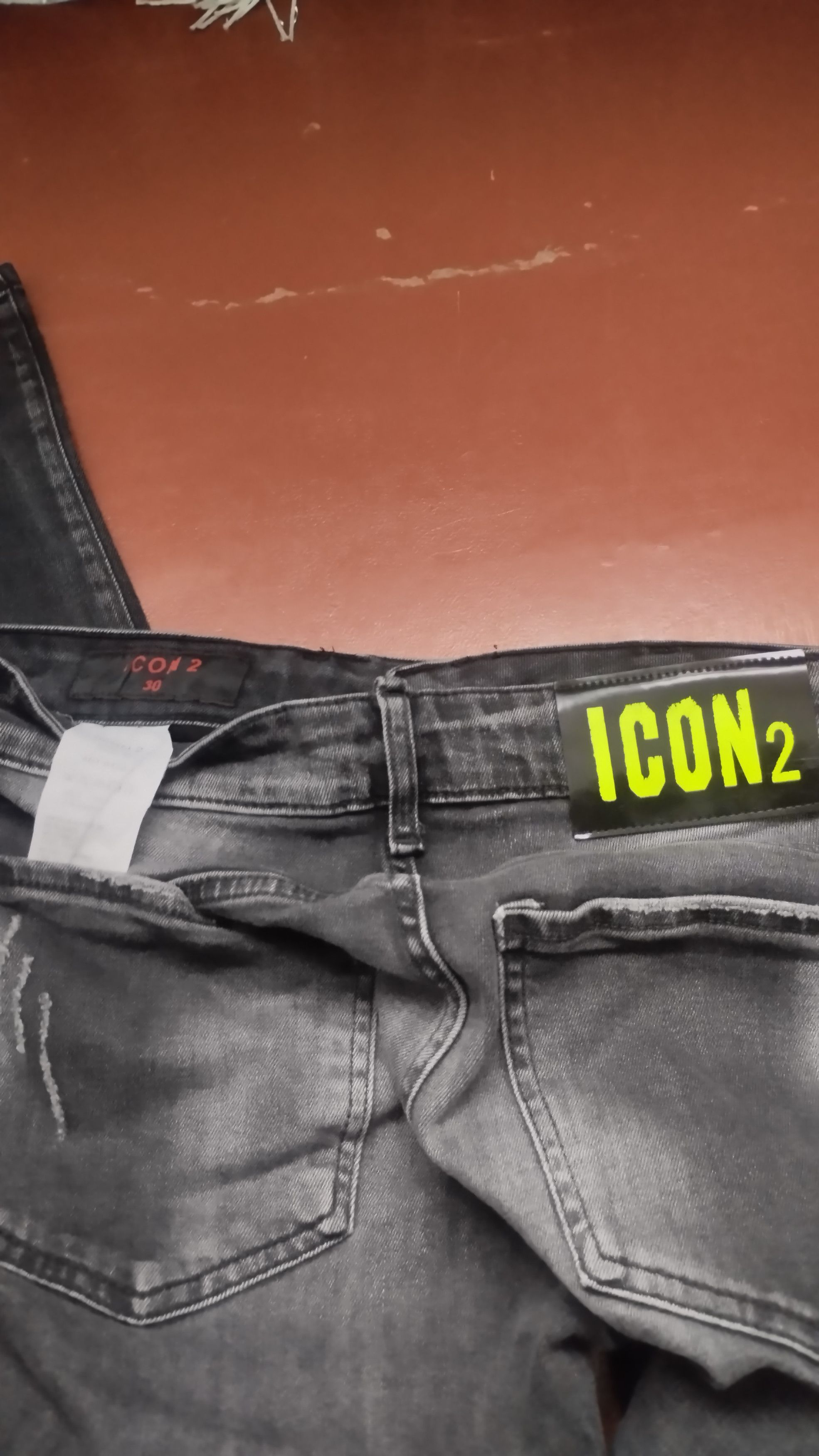 Black Icon × Dsquared2 Rare Drip DSQUARED2 ICON2 Denim Slim fit Size US 28 / EU 44 - 3 Thumbnail