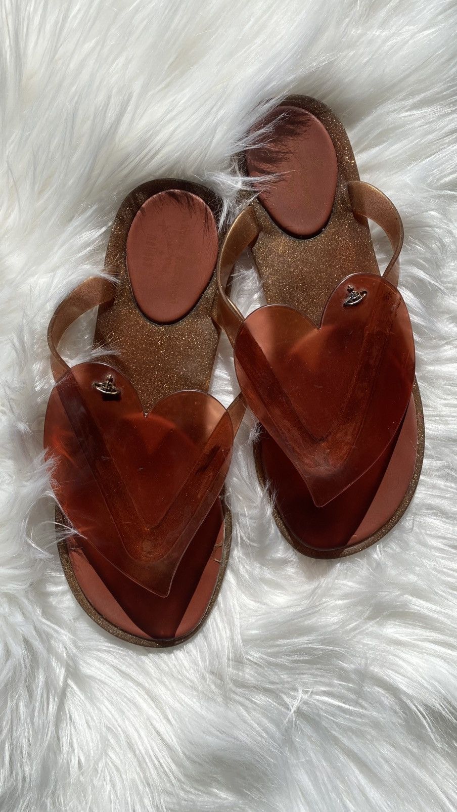 Vivienne Westwood Vivienne Westwood shimmery summer heart shaped sandals Size US 7 / IT 37 - 3 Thumbnail