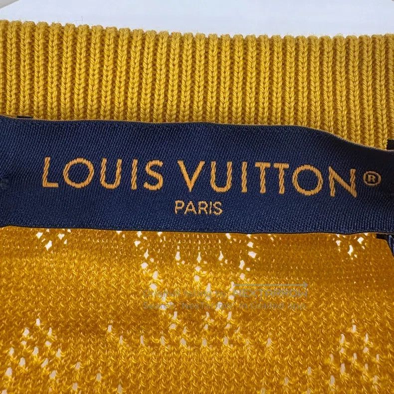Louis Vuitton Louis Vuitton SS25 New Yellow Full Logo Knitted Sweatshirt Size US M / EU 48-50 / 2 - 5 Thumbnail