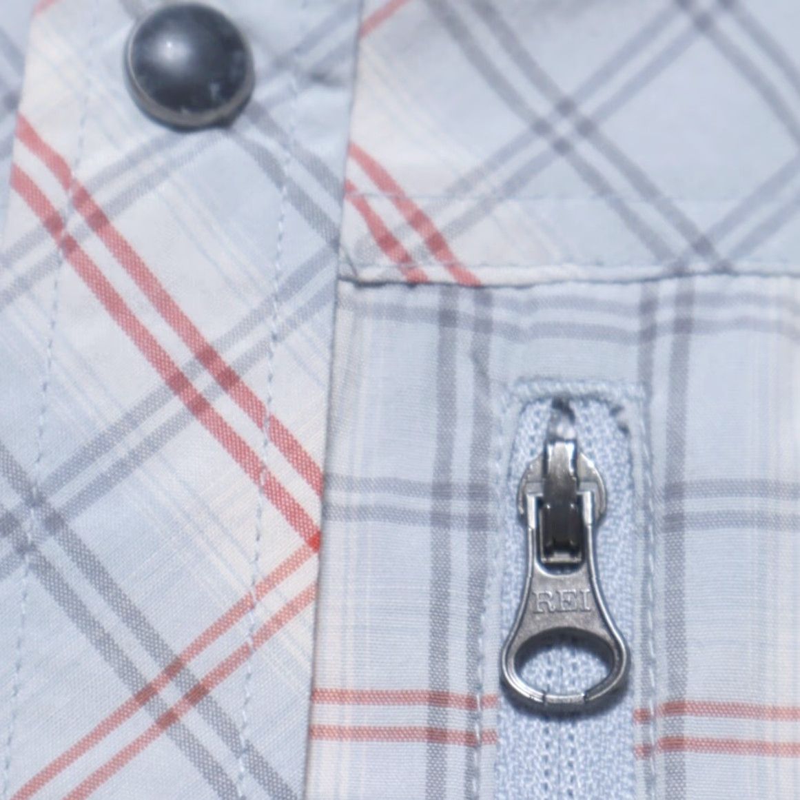 Vintage REI Snap Up Camp Cotton Blend Plaid Shirt Gray Men's L Size US L / EU 52-54 / 3 - 6 Thumbnail