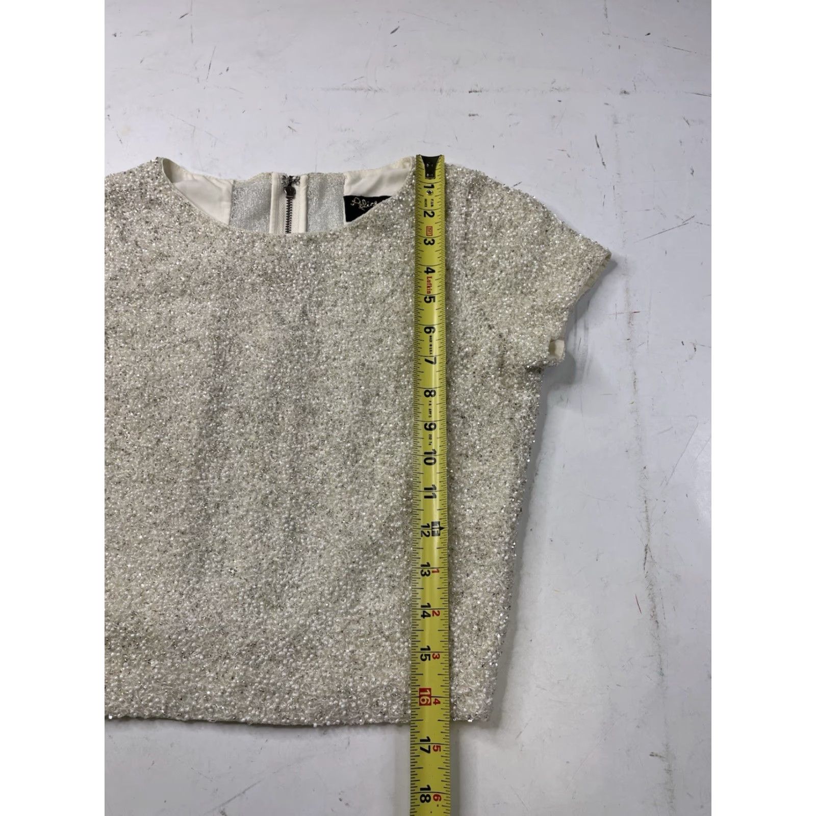 Alice + Olivia Alice + Olivia By Stacey Bendet Top Shirt Blouse Embellished Beaded Sequin Sz 4 Size S / US 4 / IT 40 - 4 Thumbnail