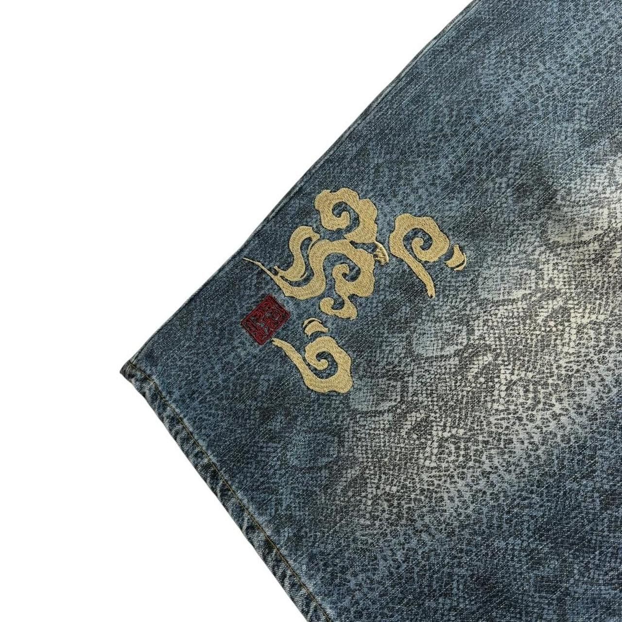 Karakuri Tamashii Karakuri Tamashii Embroidered Japanese Denim Shorts W 51 Size US 44 / EU 60 - 6 Thumbnail