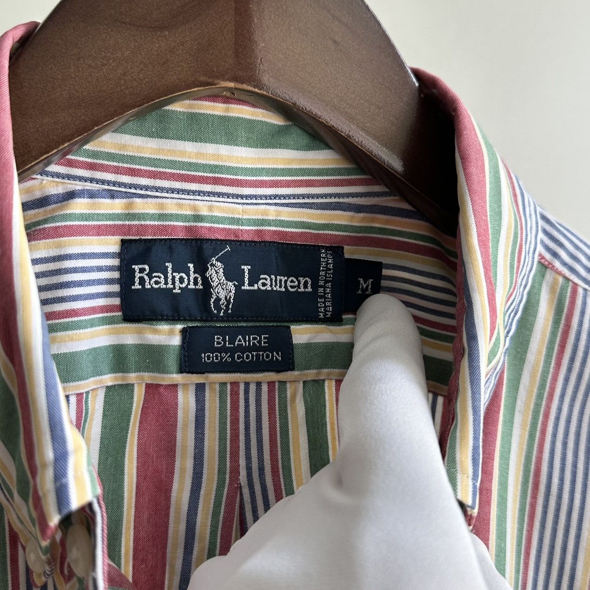 Polo Ralph Lauren × Vintage Vintage 90s Polo Ralph Lauren Striped Short Sleeve Shirt Size US M / EU 48-50 / 2 - 6 Thumbnail