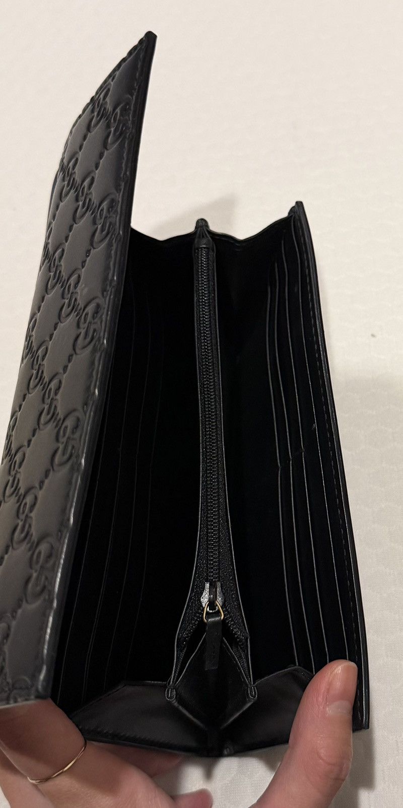 Gucci Gucci Signature Guccissima Black Wallet Size ONE SIZE - 6 Thumbnail