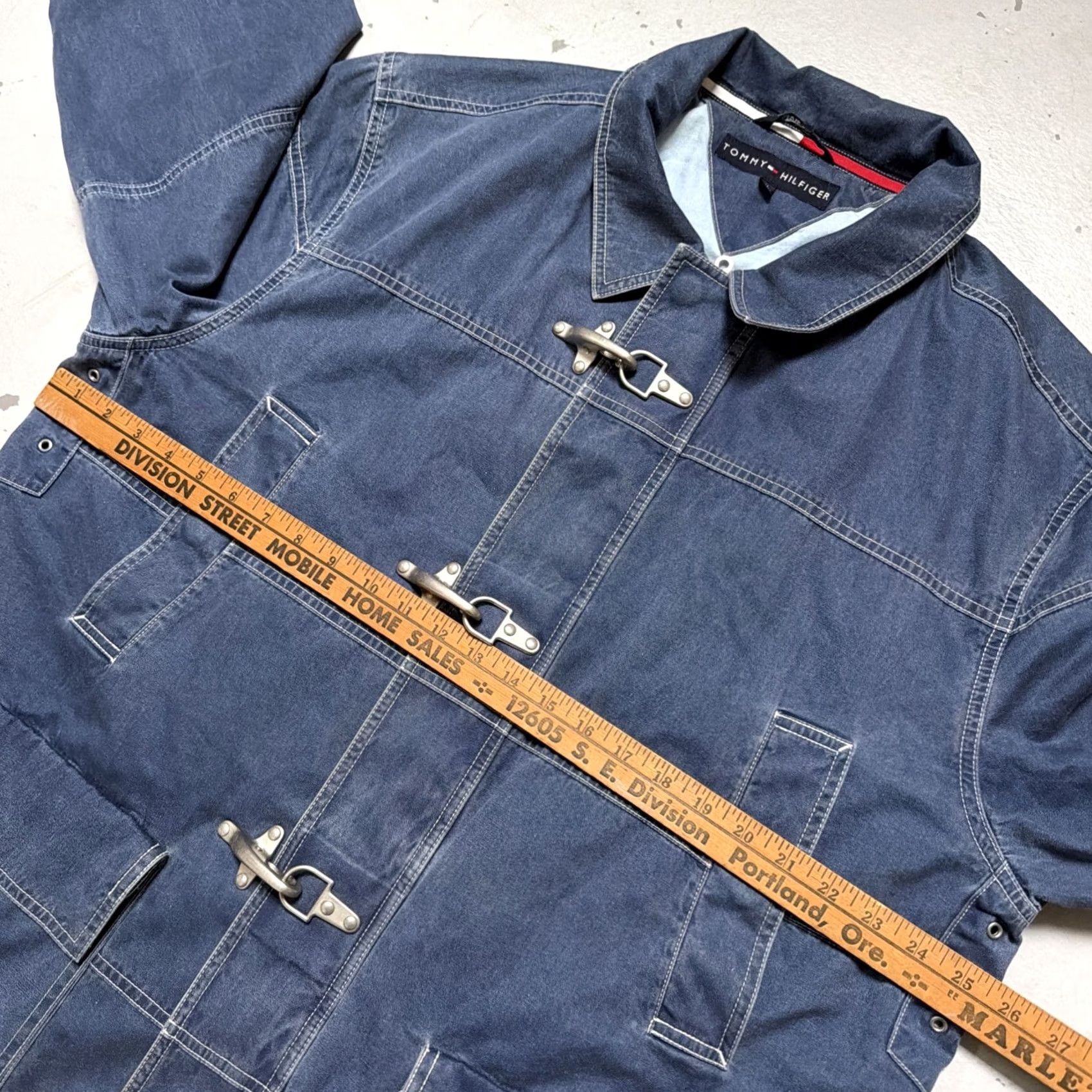 Tommy Hilfiger TOMMY HILFIGER Fireman Clasp Jacket Work Vintage? XL Unisex Adults Cotton Blue 90s Military Firefighter Uniform Workwear Size US XL / EU 56 / 4 - 3 Thumbnail