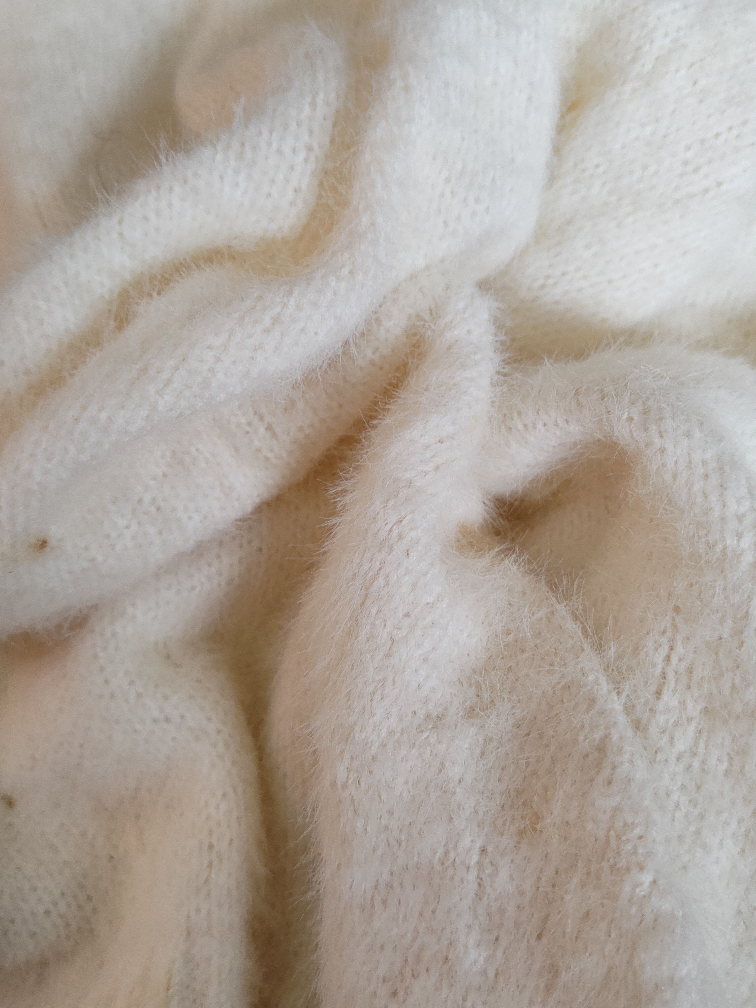 Aran Isles Knitwear Earth Music& Ecology Ivory Fur Mohair Knitwear #S1938 Size M / US 6-8 / IT 42-44 - 10 Thumbnail