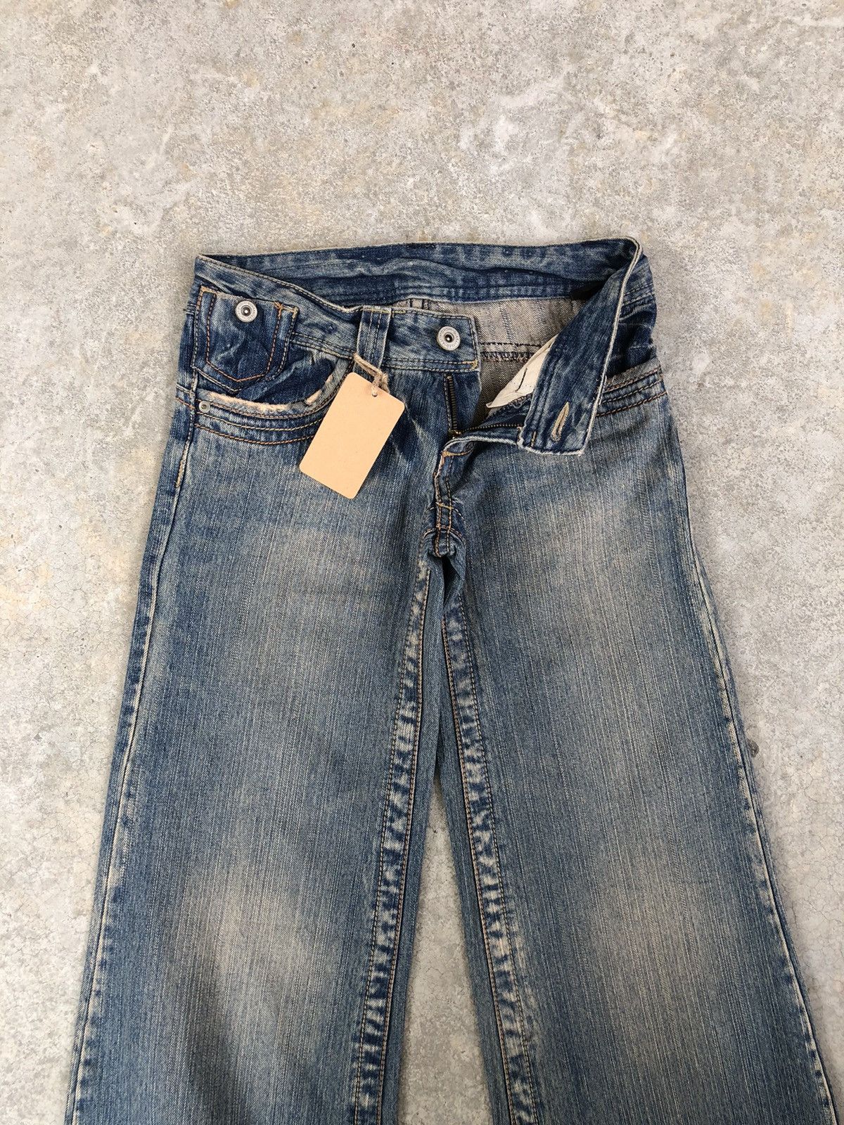 Japanese Brand × Le Grande Bleu (L.G.B.) Flared Jeans Jouer Aux Distressed Jeans Size US 27 - 3 Thumbnail