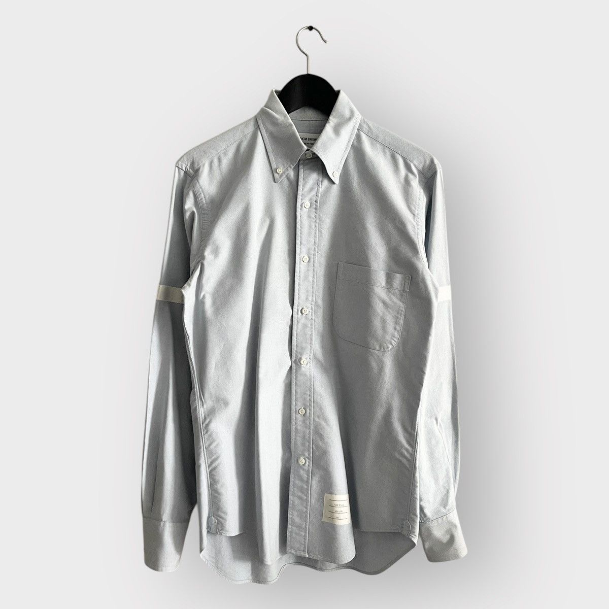 Thom Browne STEAL! 2015 Thom Browne Cotton Oxford White Armband Shirt Size US M / EU 48-50 / 2 - 1 Thumbnail