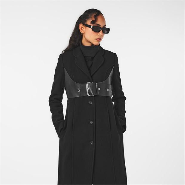 Off-White o1y1125 Belted Coat in Black Size M / US 6-8 / IT 42-44 - 4 Thumbnail