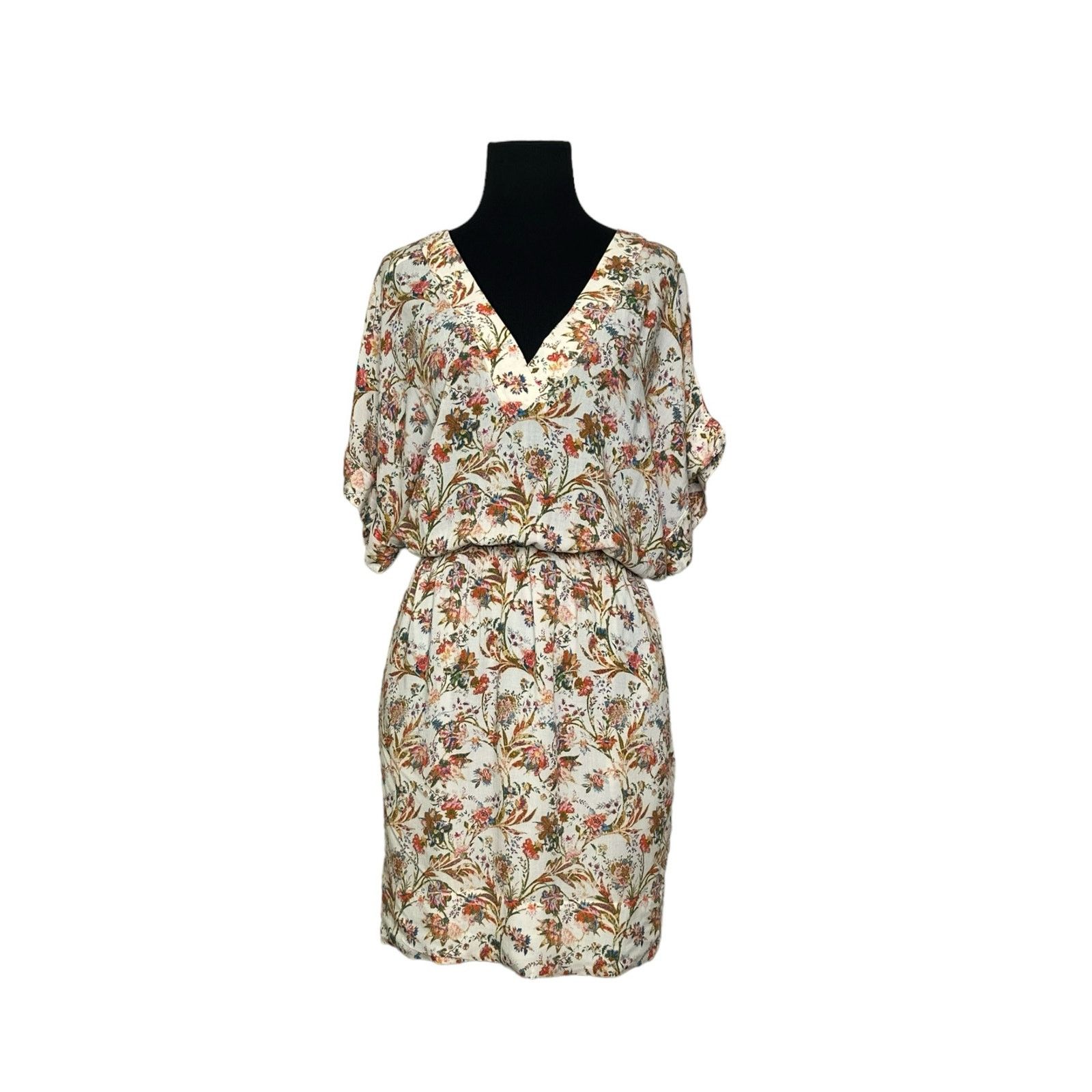 Zara Zara orange green floral summer mini dress size Small Size S / US 4 / IT 40 - 9 Thumbnail