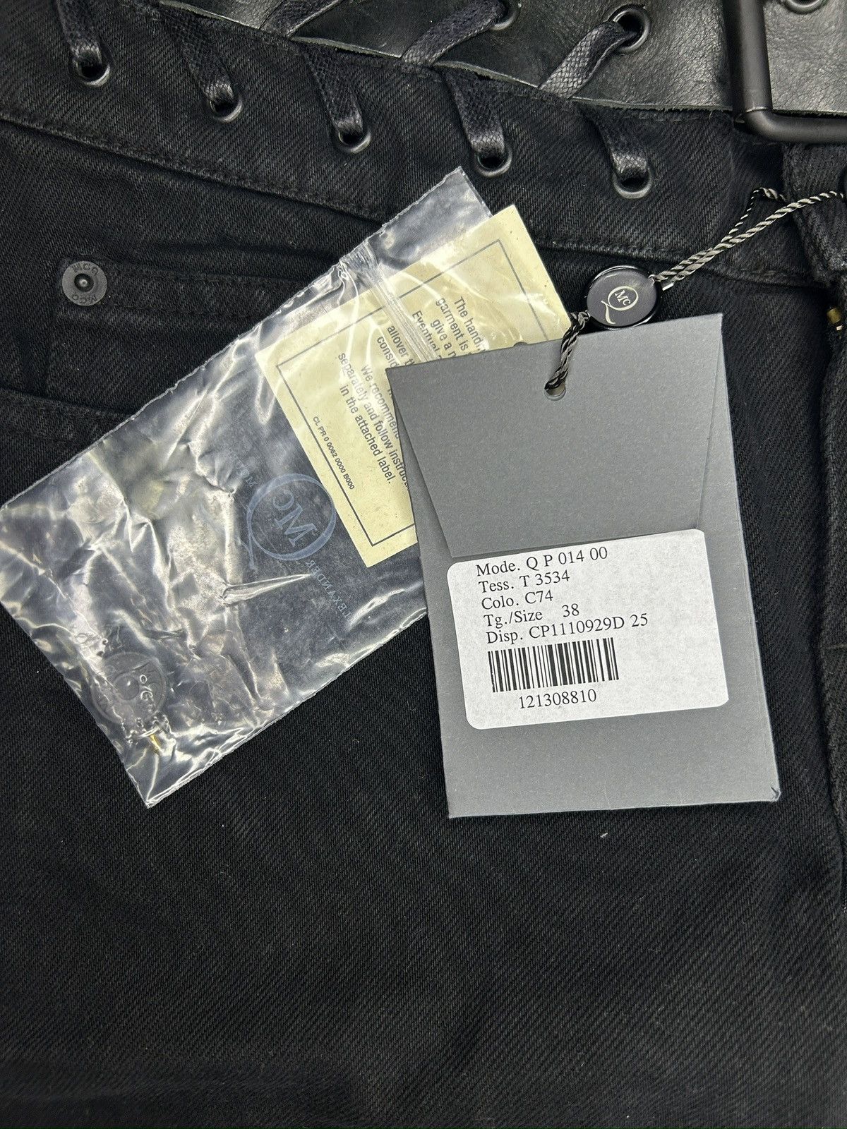 McQ Alexander McQueen 00s Leather Belted Jeans Size 26" / US 2 / IT 38 - 13 Thumbnail